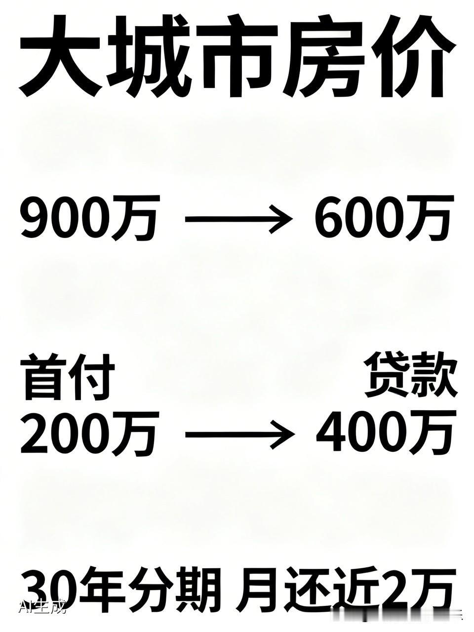 现在大城市的房价，哪怕是已经跌了那么久了，但依旧不便宜。
像是北京、上海一套90