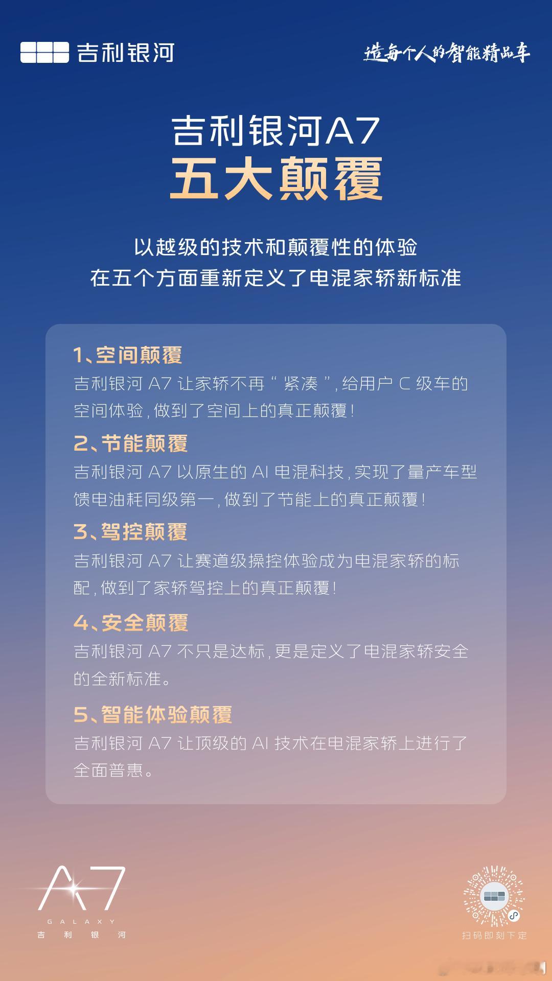 吉利银河A7全球上市上市限时指导价8.18万起以越级技术带来五大体验颠覆电混家轿