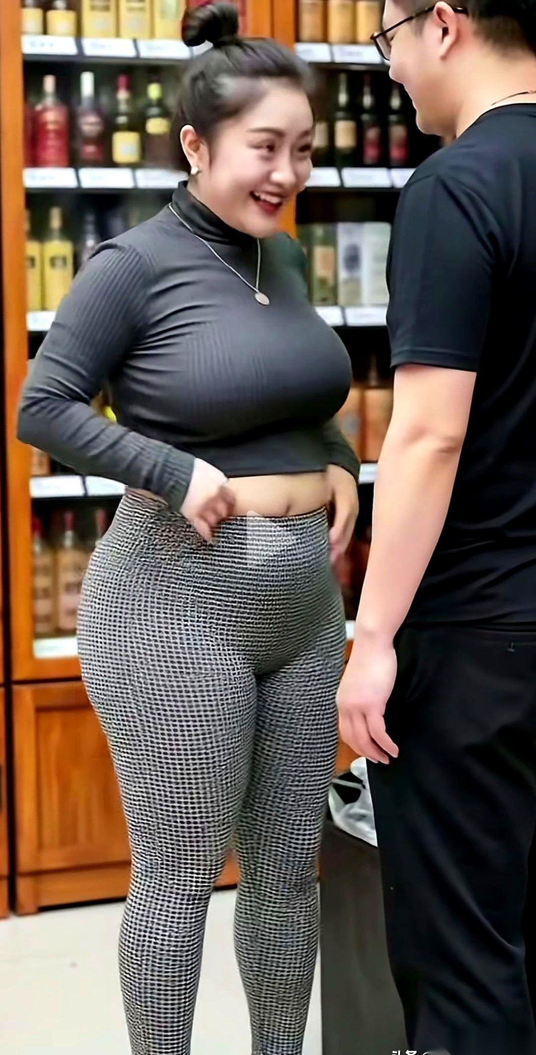 那眼神，太直了。
直勾勾的，像两束探照灯，把柜台里那个胖乎乎的姑娘从头到脚打量了