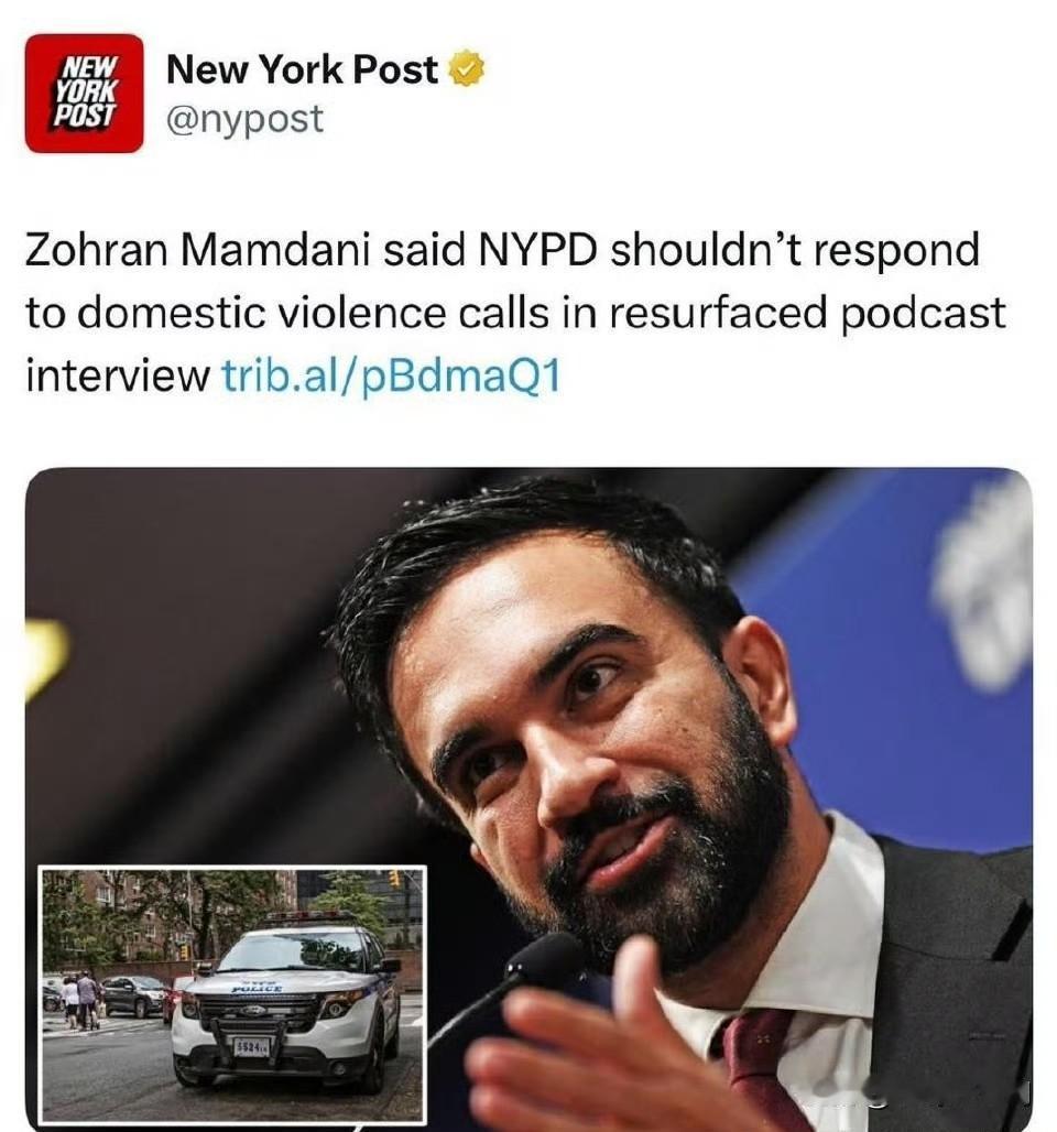 纽约警察不应该管家暴，因为这不符合沙利亚法。 ​
