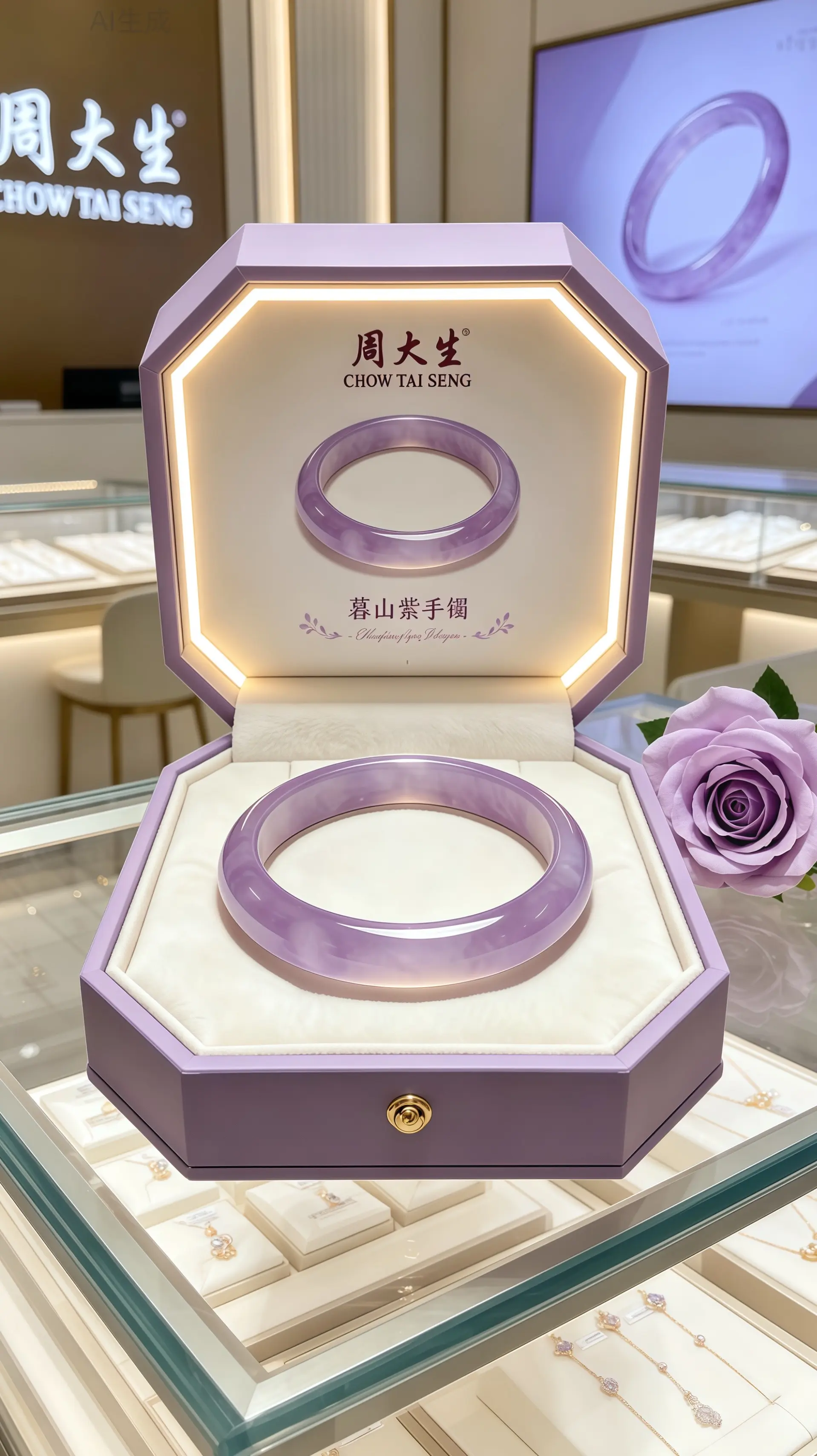 手镯母亲节礼物520礼物 周大生 首饰