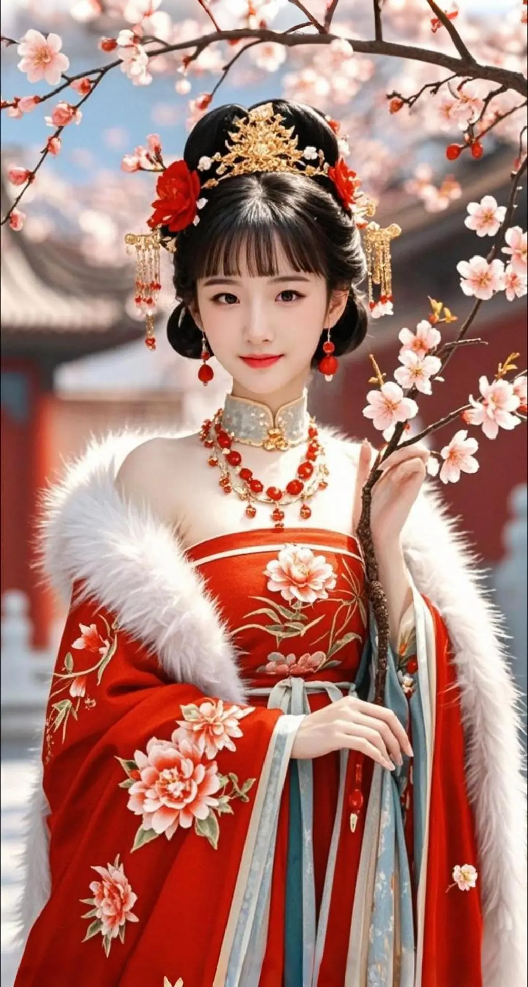 AI扩图 AI华服佳人