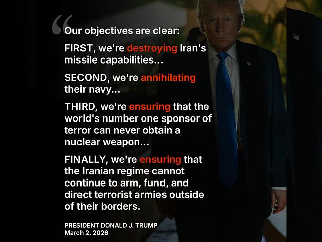 美国总统唐纳德·特朗普于当地时间周一在白宫发表声明，概述了美国正在进行的针对伊朗
