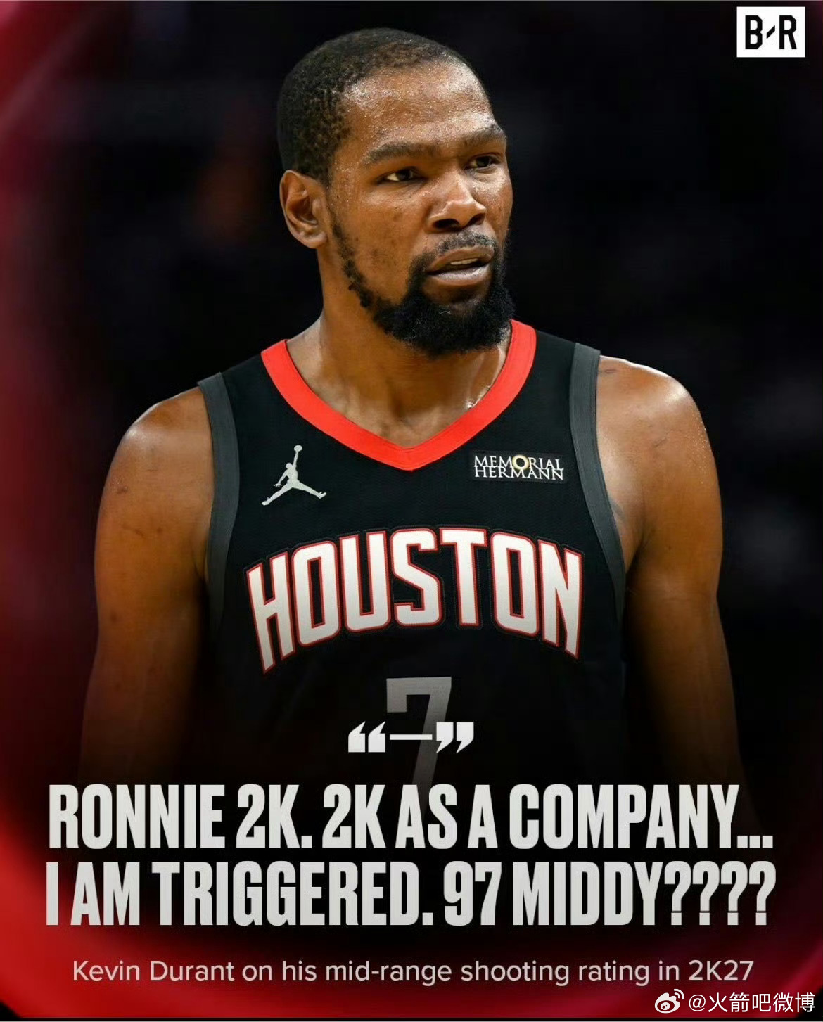 杜兰特被2k评分整破防了 2K官方公布了《NBA2K27》中距离投篮能力值前十，