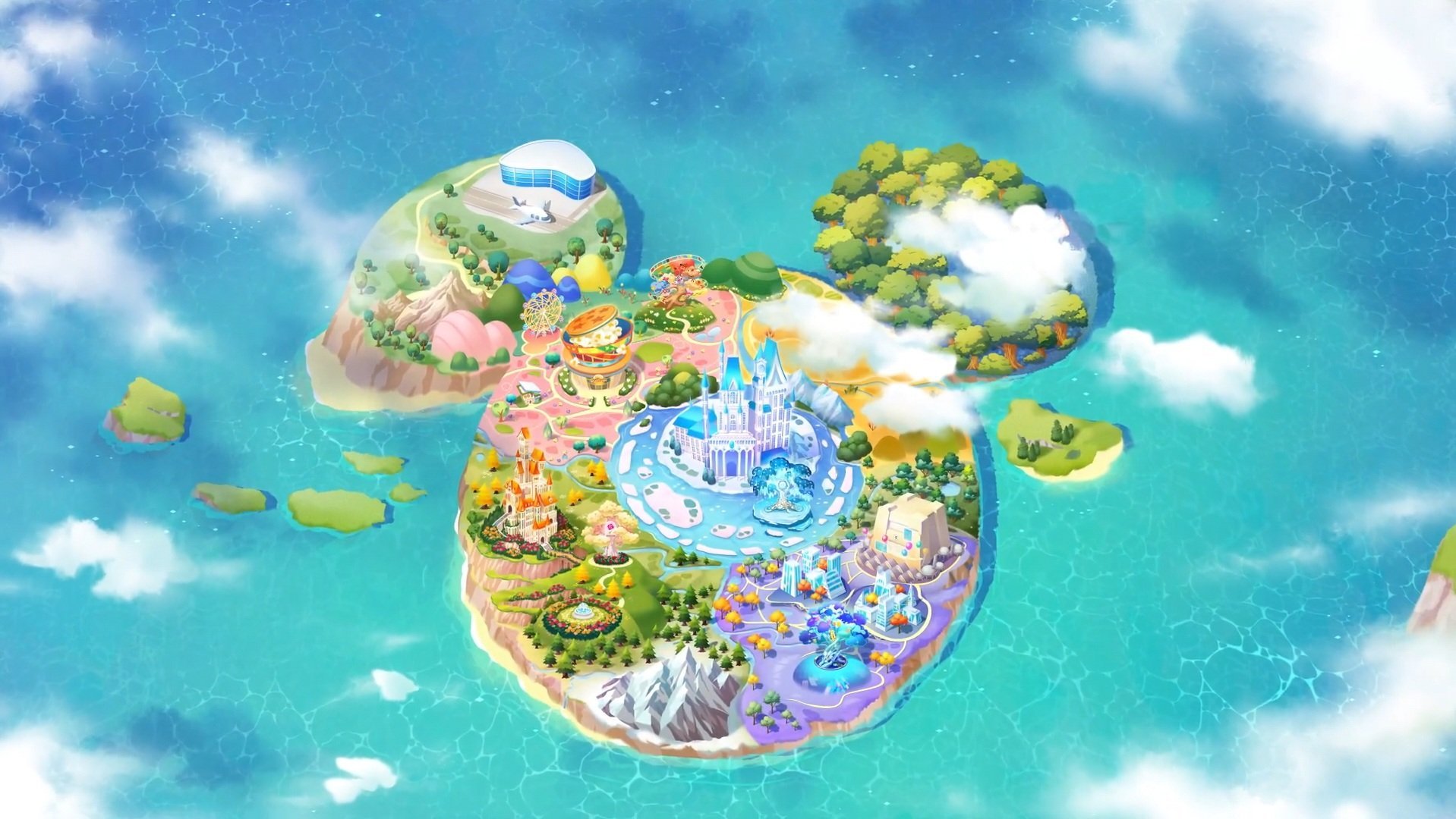 coly新作手游的背景地图，对不起没绷住哪怕作品logo不打都能一眼看出迪士尼的