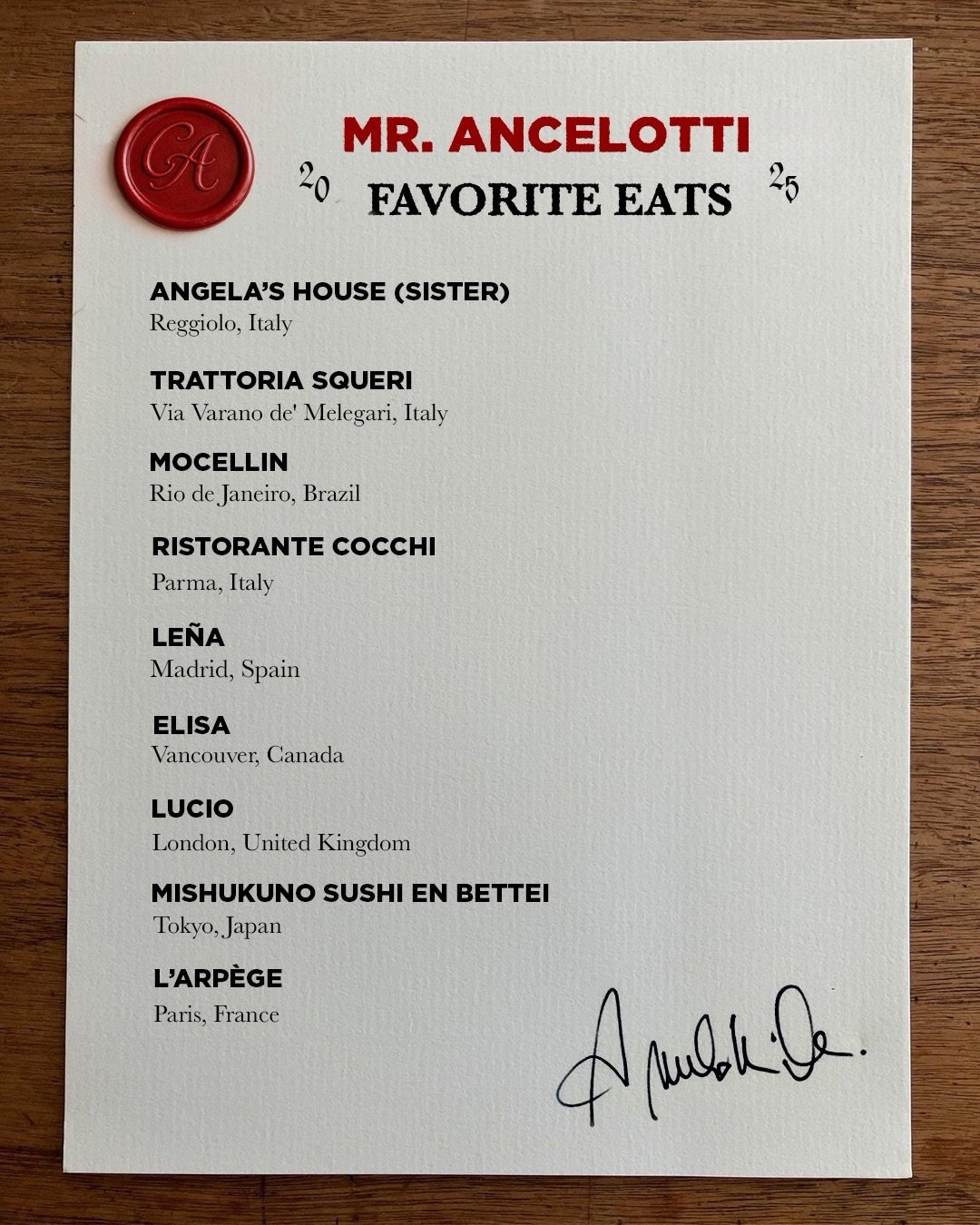 安切洛蒂分享了自己的2025总结：“足球这项运动，让我得以睁开双眼看世界，而那些