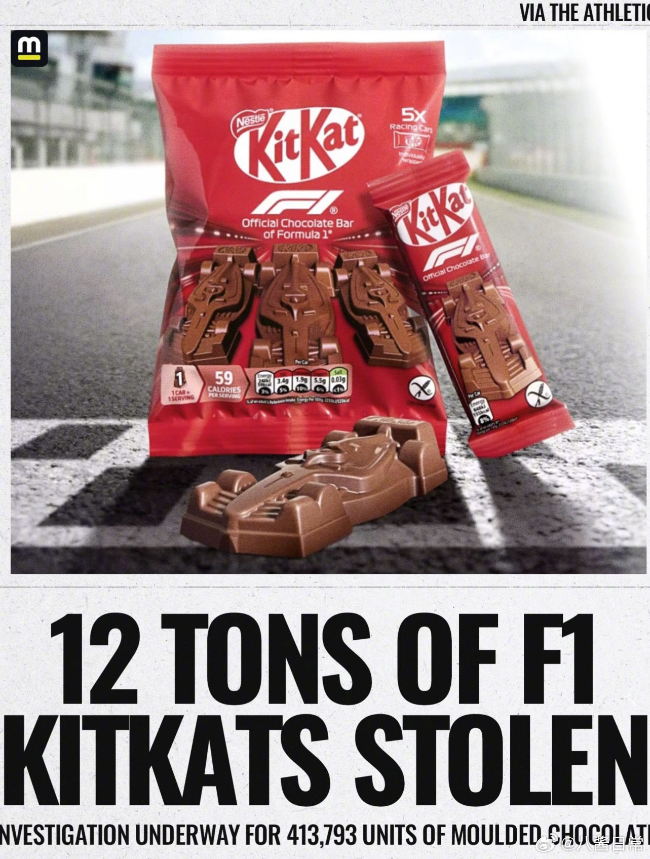 欧洲发生巧克力棒大劫案，雀巢41万根巧克力被盗雀巢12吨巧克力被盗