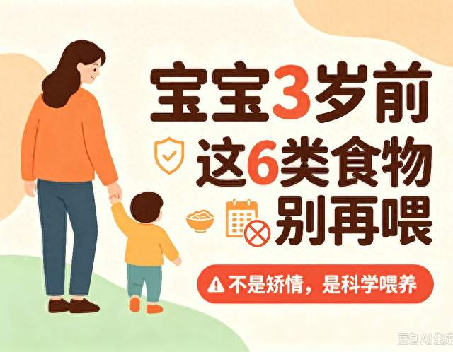 宝宝3岁前饮食红线！这6类食物再常见也别喂，不是矫情是科学