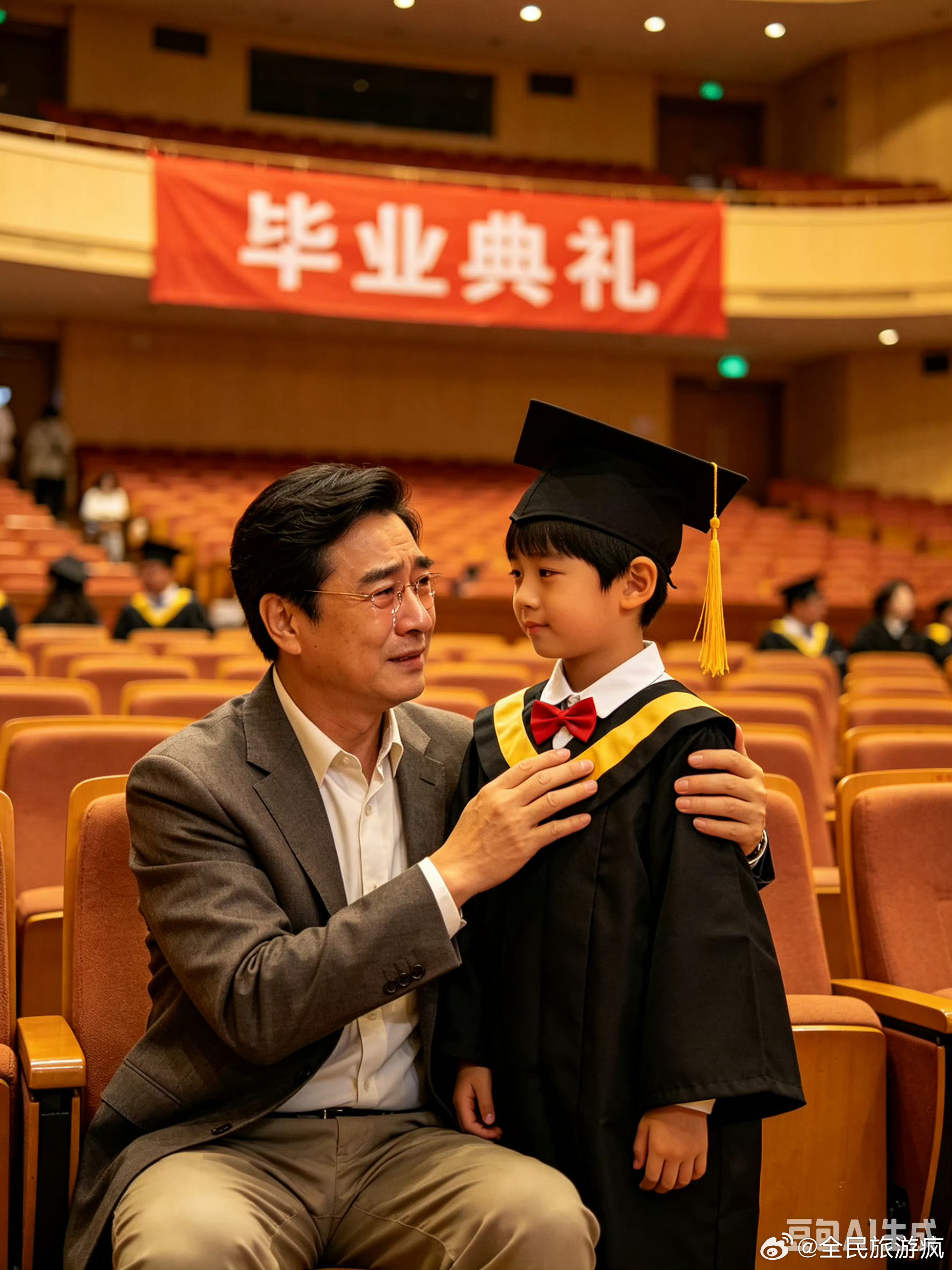 【打破“严父”标签】谁说爸爸不能哭？他看你毕业典礼红了眼眶，你生病时彻夜未眠。2