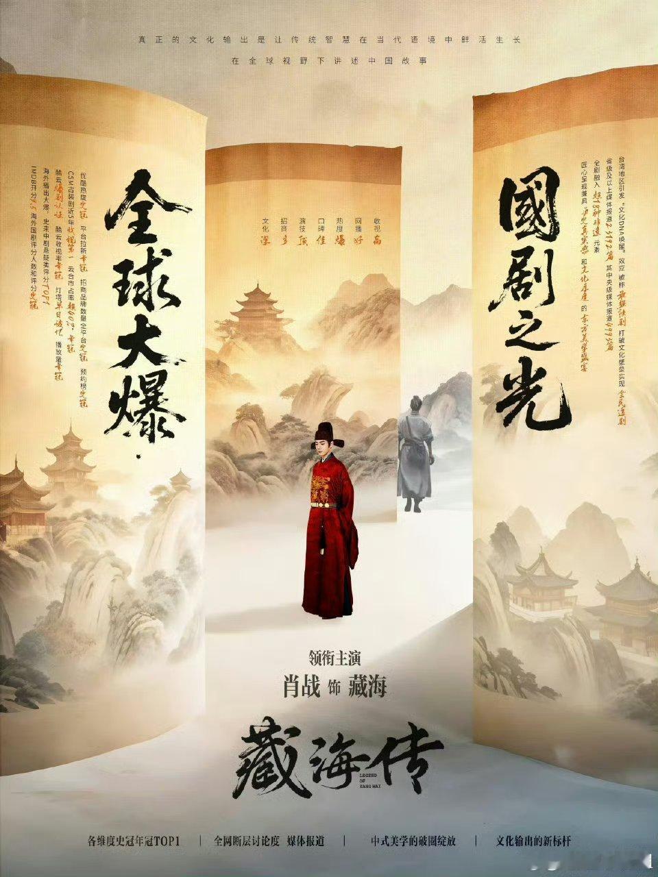 恭喜肖战《藏海传》上线第60天，灯塔正片播放量破27亿 ​​​