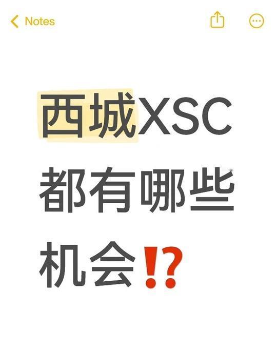 西城XSC都有哪些机会⁉️