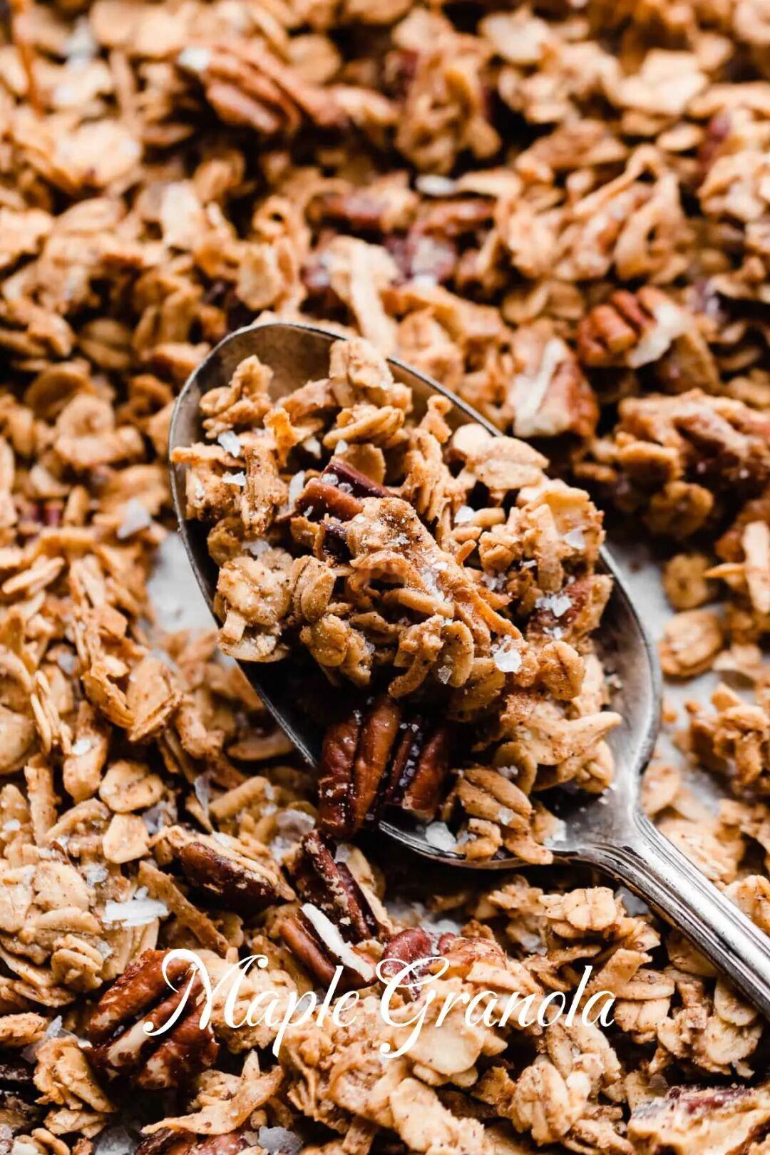 枫糖格兰诺拉烤麦片 ｜Maple Granola🍁