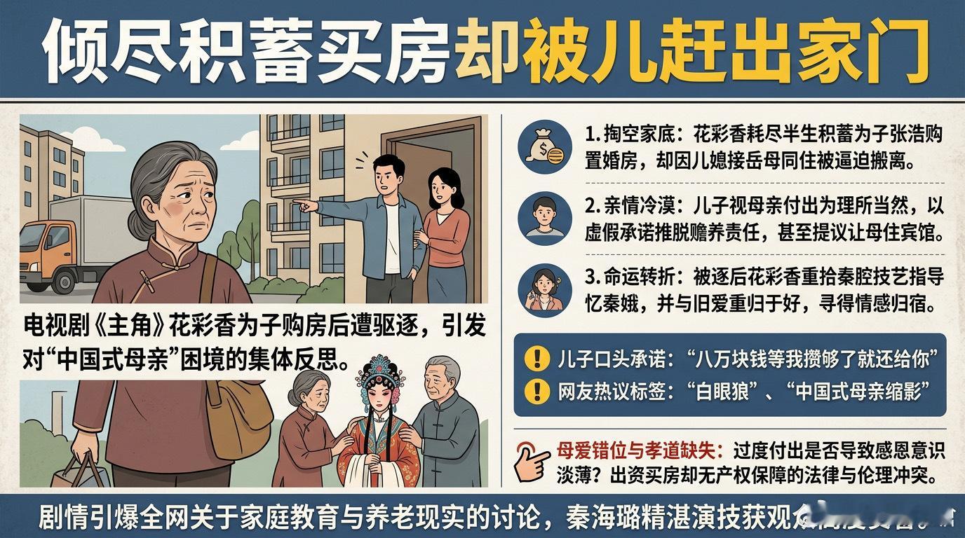 倾尽半生却被骨肉辜负，花彩香撕开中国式亲情的现实困局热播剧集主角凭借秦海璐塑造的