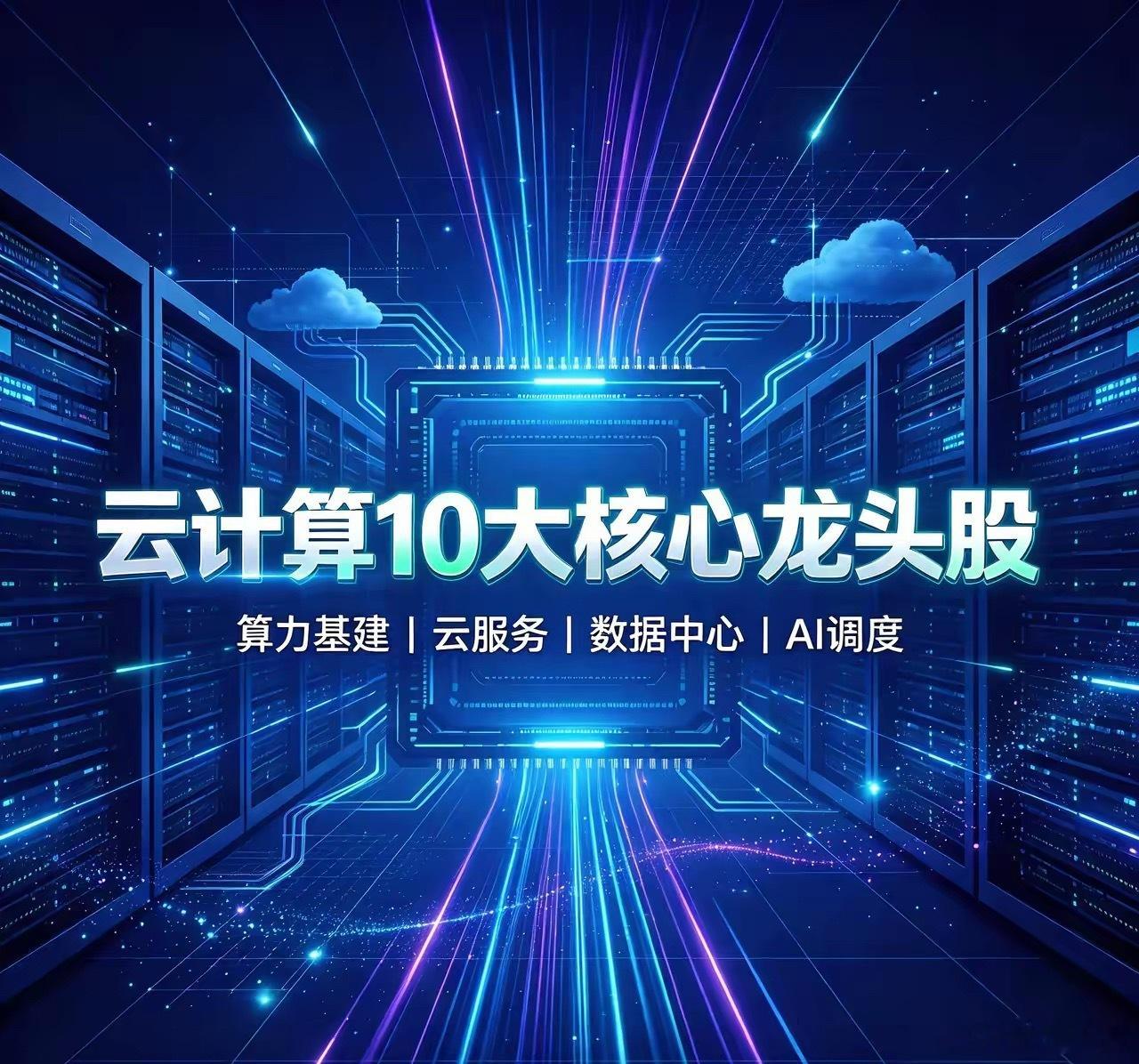 云计算10大核心龙头股1、浪潮信息（000977）全球AI服务器龙头，服务器出货