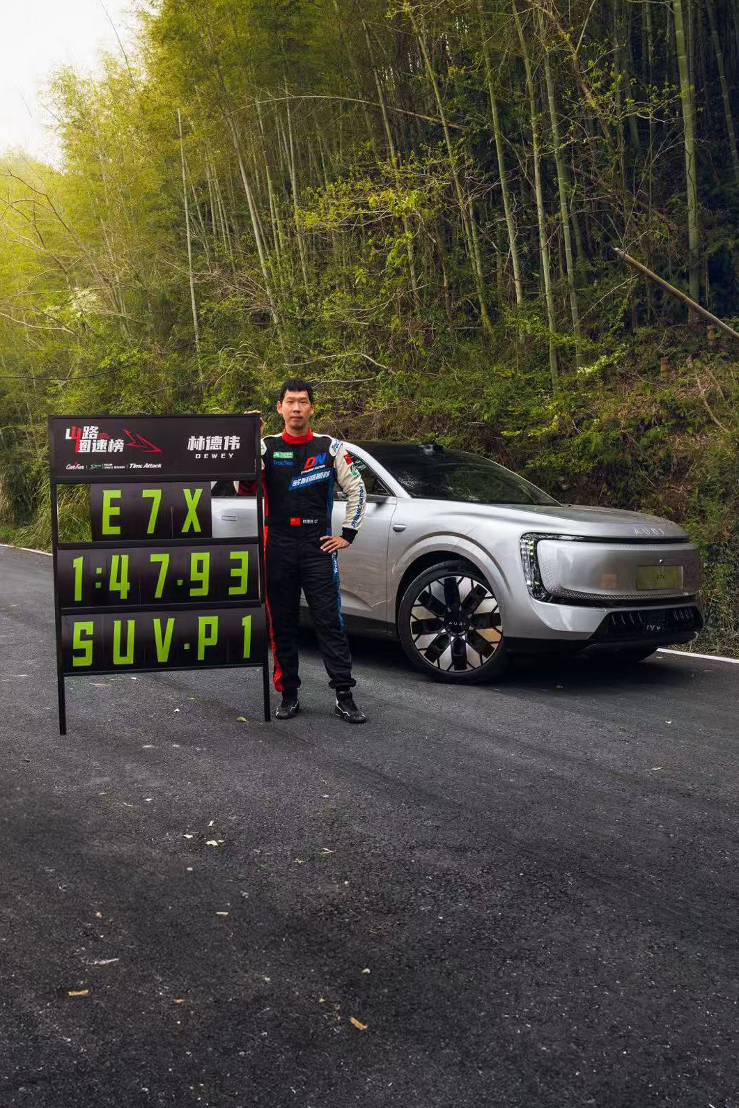 奥迪登顶亚洲山脊赛道最速SUV 1分47秒93！奥迪E7X成为亚洲首条山脊赛道最