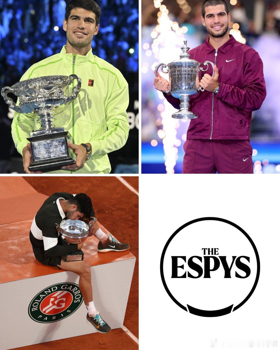 卡洛斯·阿尔卡拉斯荣获2026年ESPY最佳网球运动员奖项🎾👑该奖项旨在表彰