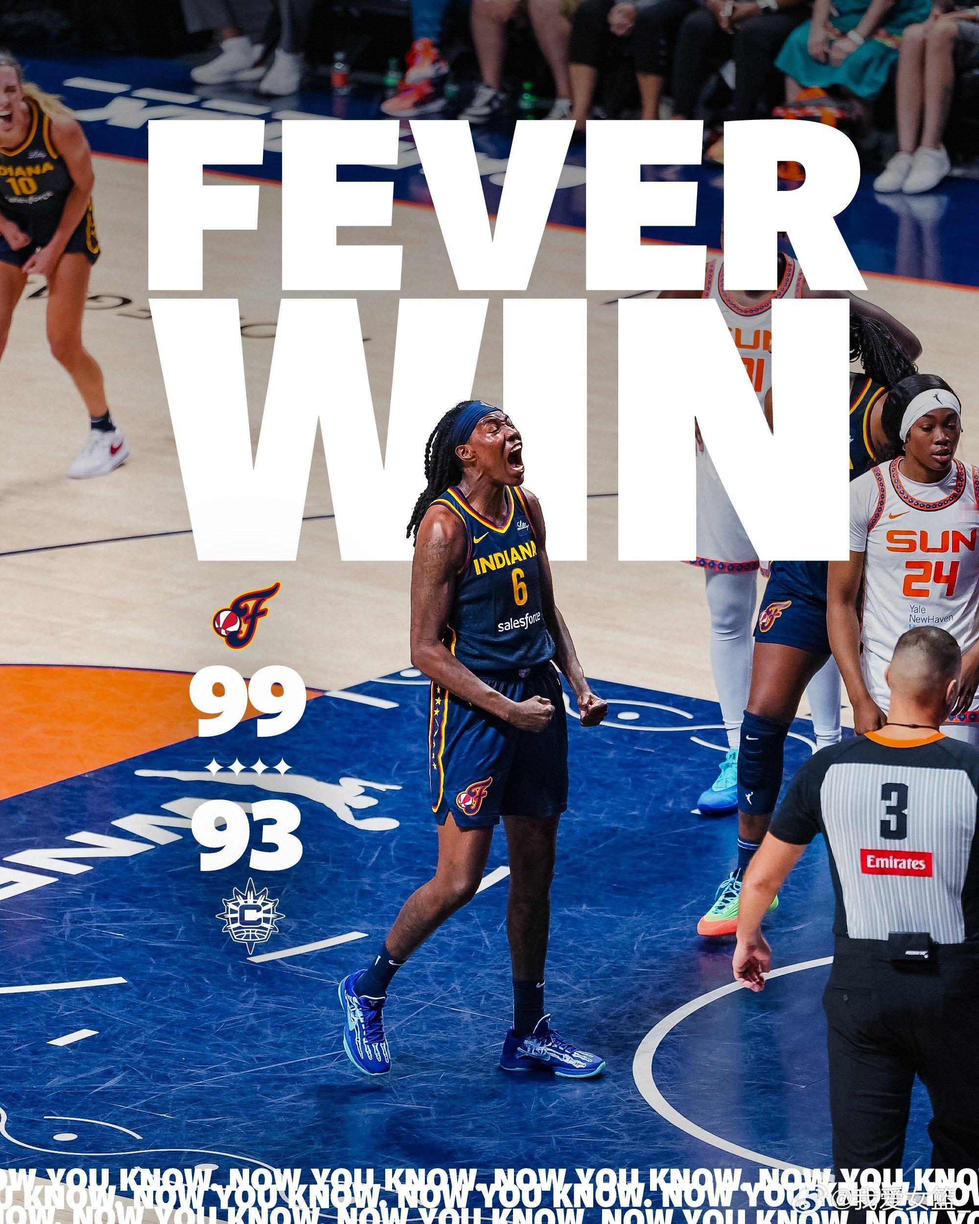 【WNBA综述：狂热21分逆转阳光 托马斯砍下三双表现全面】今日，WNBA常规赛