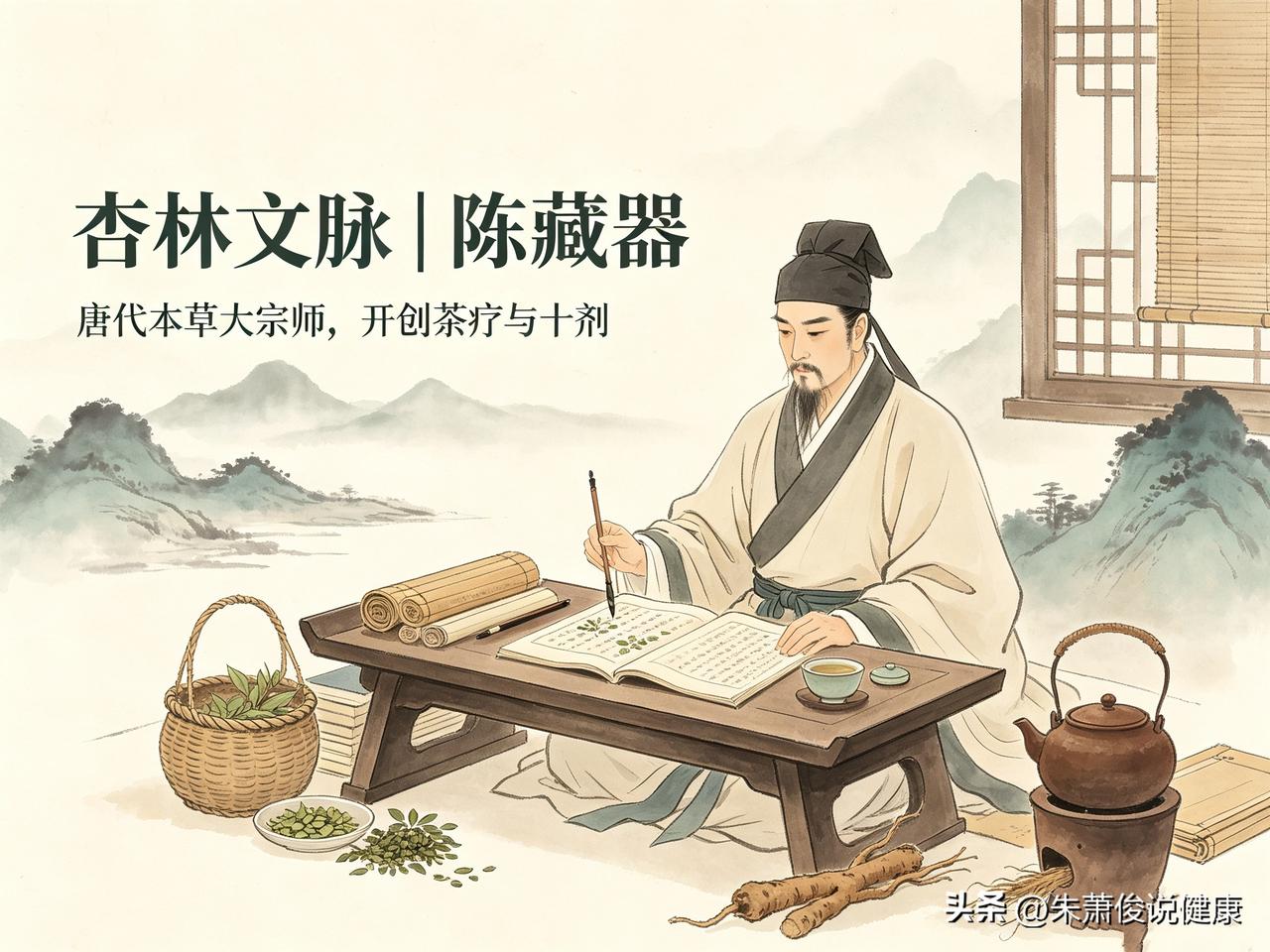 杏林文脉｜陈藏器：唐代本草大宗师，开创茶疗、定立十剂的千古名医
 
很多人熟知本