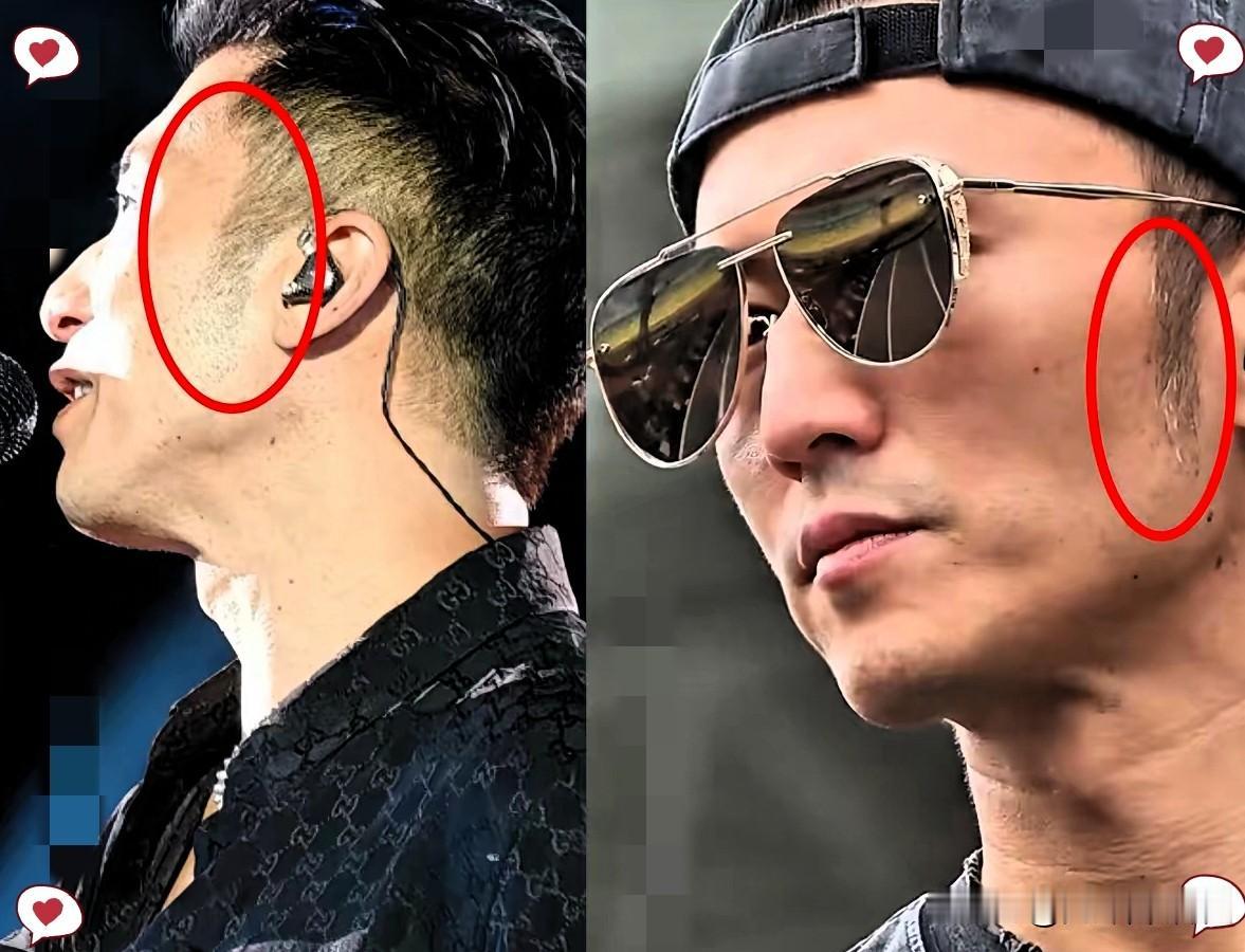 谢贤去世后，
这是谢霆锋第一次露面，
他看起来不太对劲，细心的网友发现，他的鬓角