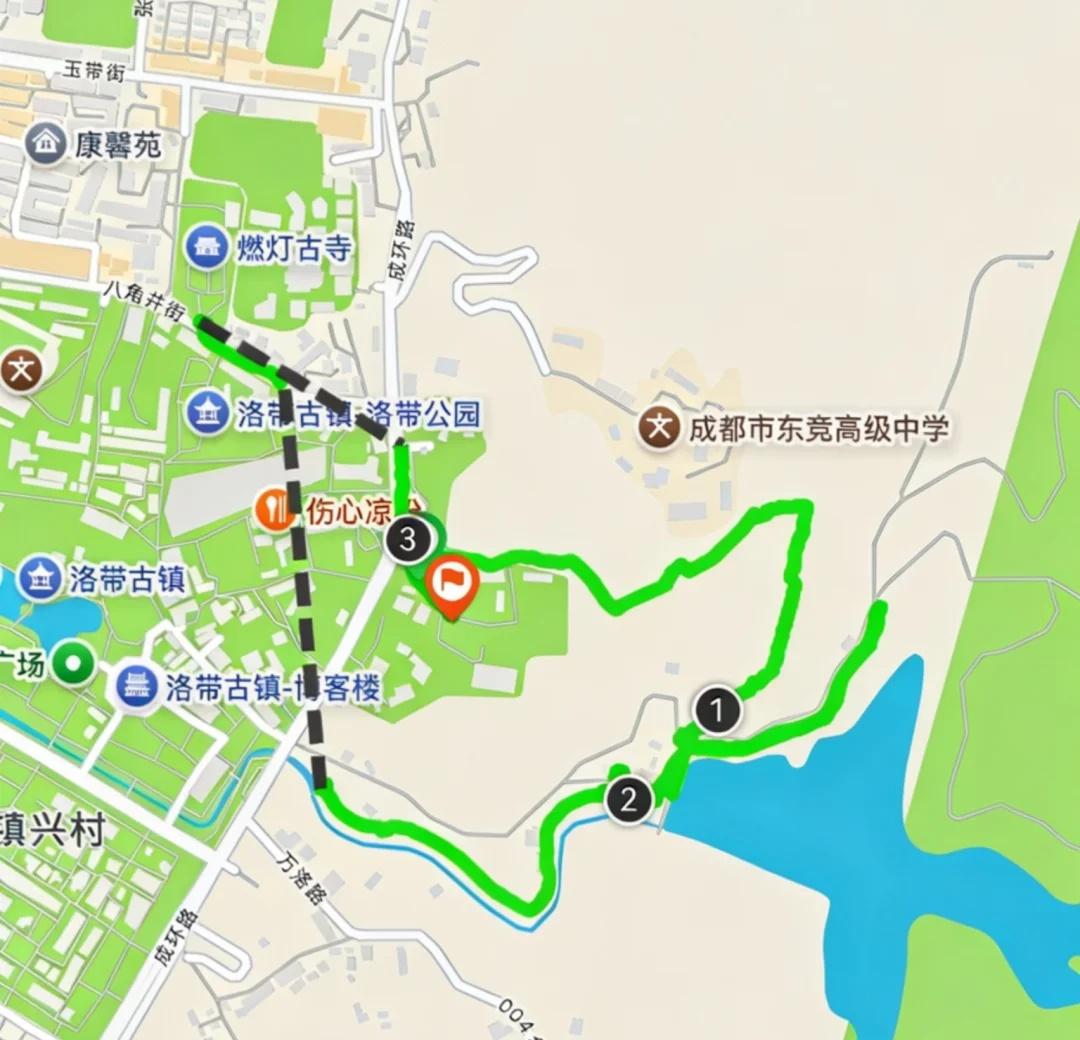 🐾 成都宠物友好徒步点推荐｜三道财神健身步道+洛带古镇
✨ 路线亮点
• 宠物