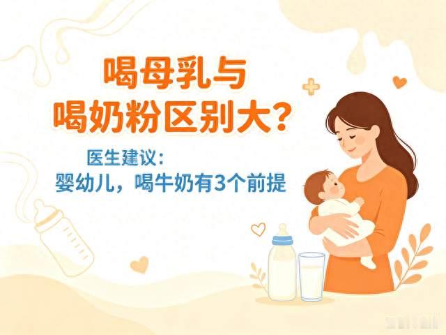 喝母乳与喝奶粉区别大？医生建议：婴幼儿，喝牛奶有3个前提