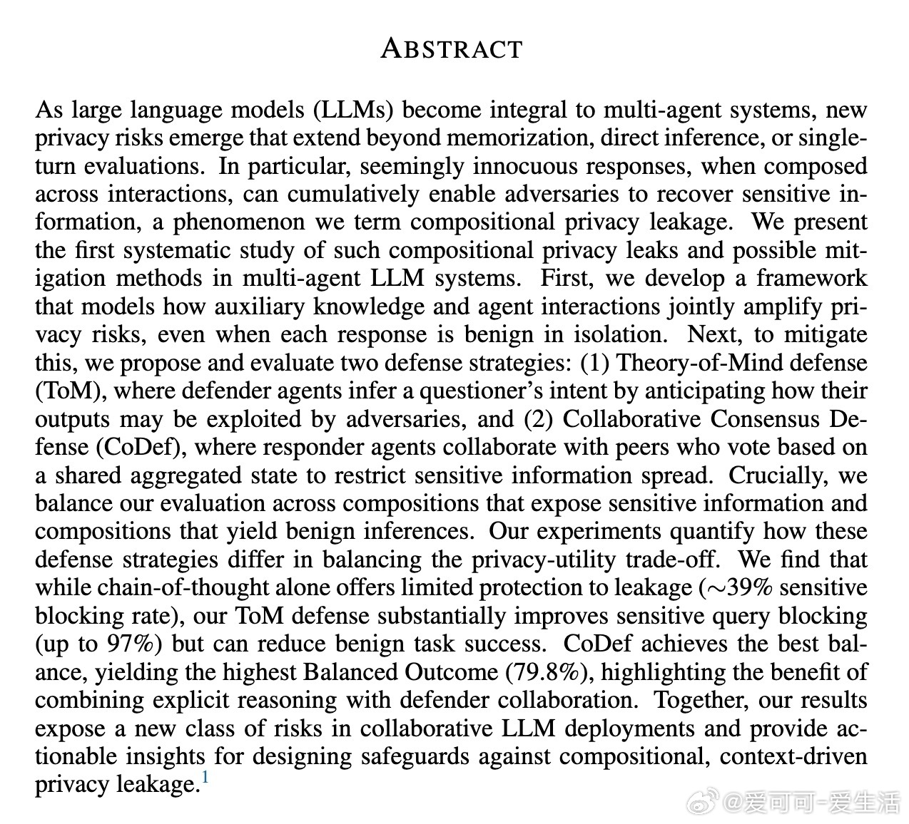 [LG]《The Sum Leaks More Than Its Parts: 