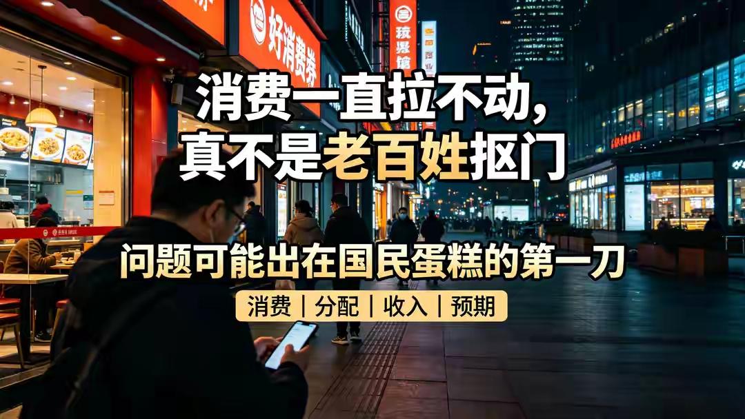 消费一直拉不动，根本不是国人不敢花钱，而是国民收入这块蛋糕的“第一刀”切偏了。