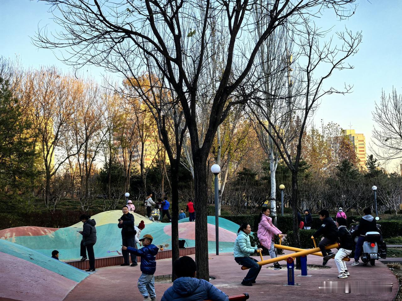 无论春夏秋冬，这里总有玩耍的孩子。