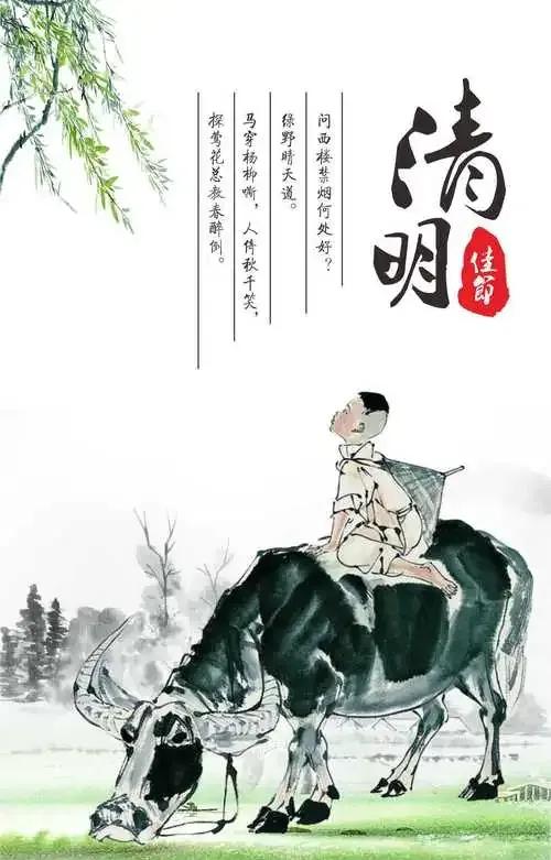 清明时节雨纷纷， 路上行人欲断魂。 借问酒家何处有， 牧童遥指杏花村。#清明诗词
