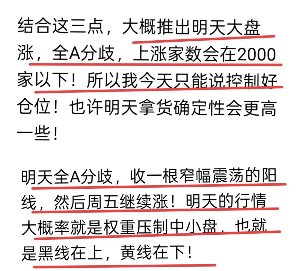 不少人预判今日大盘大跌，结果市场并未如预期走弱，反而逆势变盘向上。我昨日的判断也