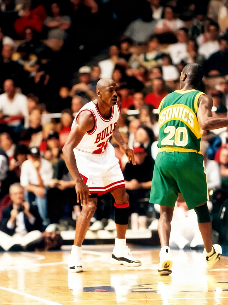 Michael Jordan  Gary Payton 1995 
