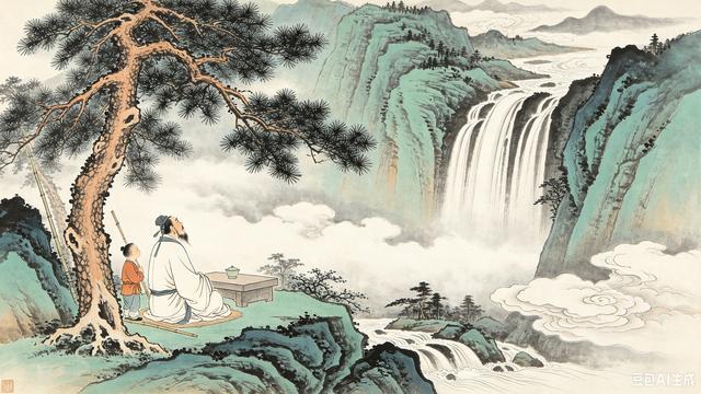 不是一张写实的风景照片，我们却能一眼认出那座山就是庐山，五代画家荆浩的《匡庐图》