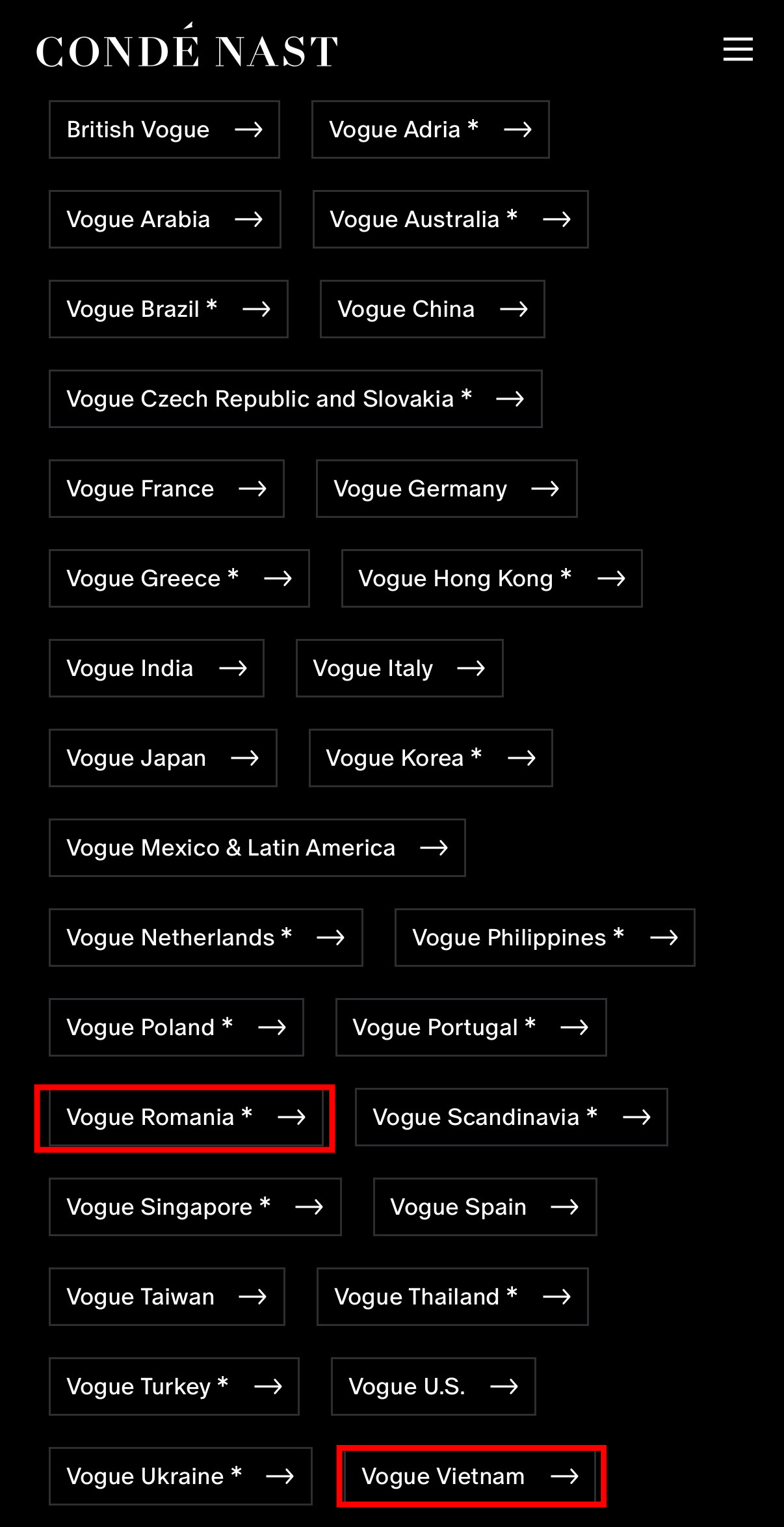 来自 VOGUE 版图的新动向  ～  📢 罗马尼亚和越南两个新版本即将加入队