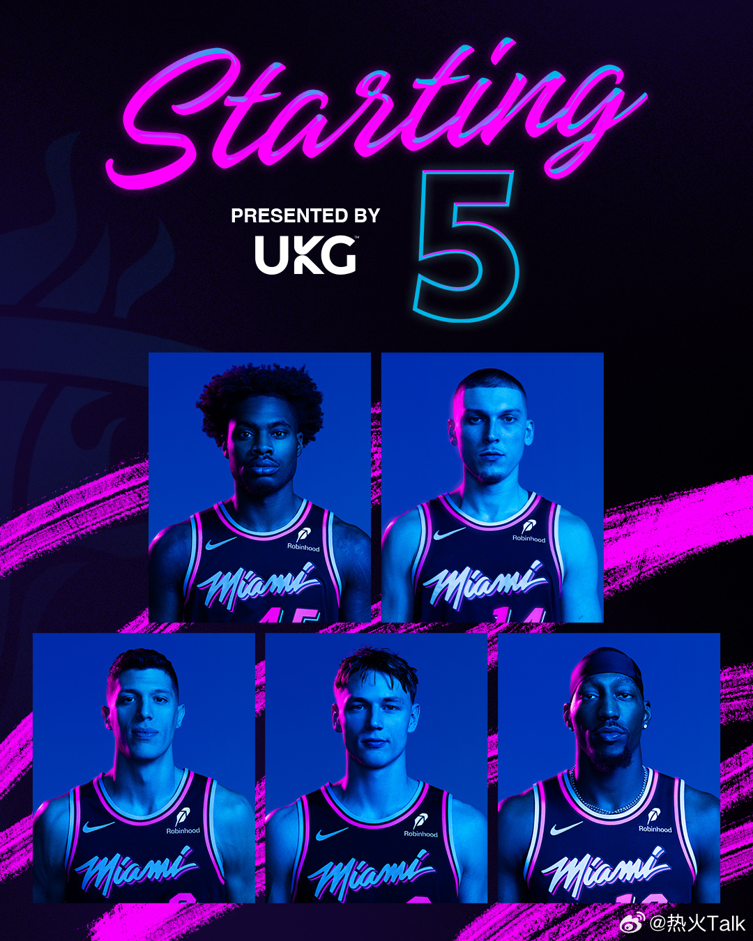 湖人vs热火双方首发五虎湖人这是想让连胜继续下去看看热火有没有还手之力湖人vs热