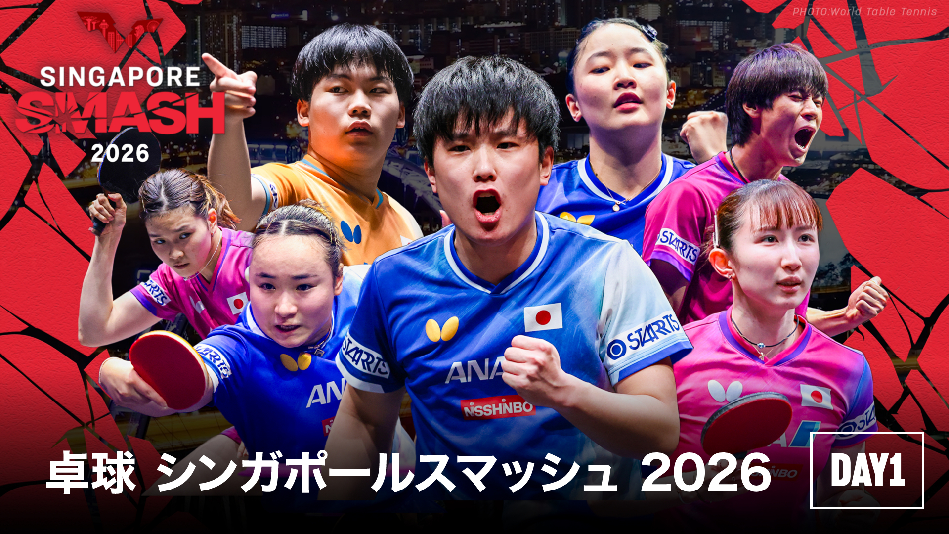 张本智和张本智和wtt新加坡大满贯2026 Unext新加坡大满贯宣传图 