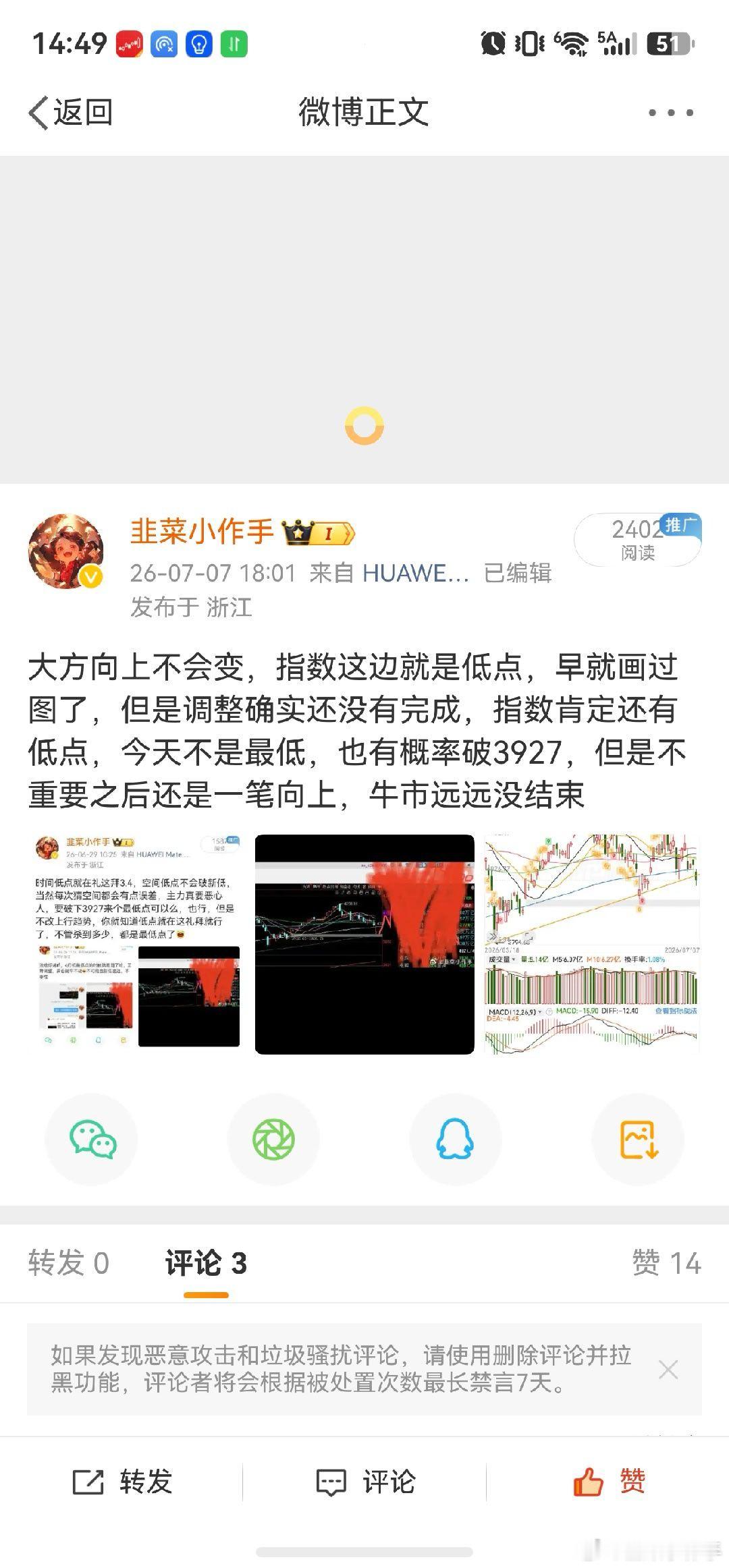 3927破了，很正常，大A永远都是跌的时候跌过头，涨的时候也涨过头，破不破这边都