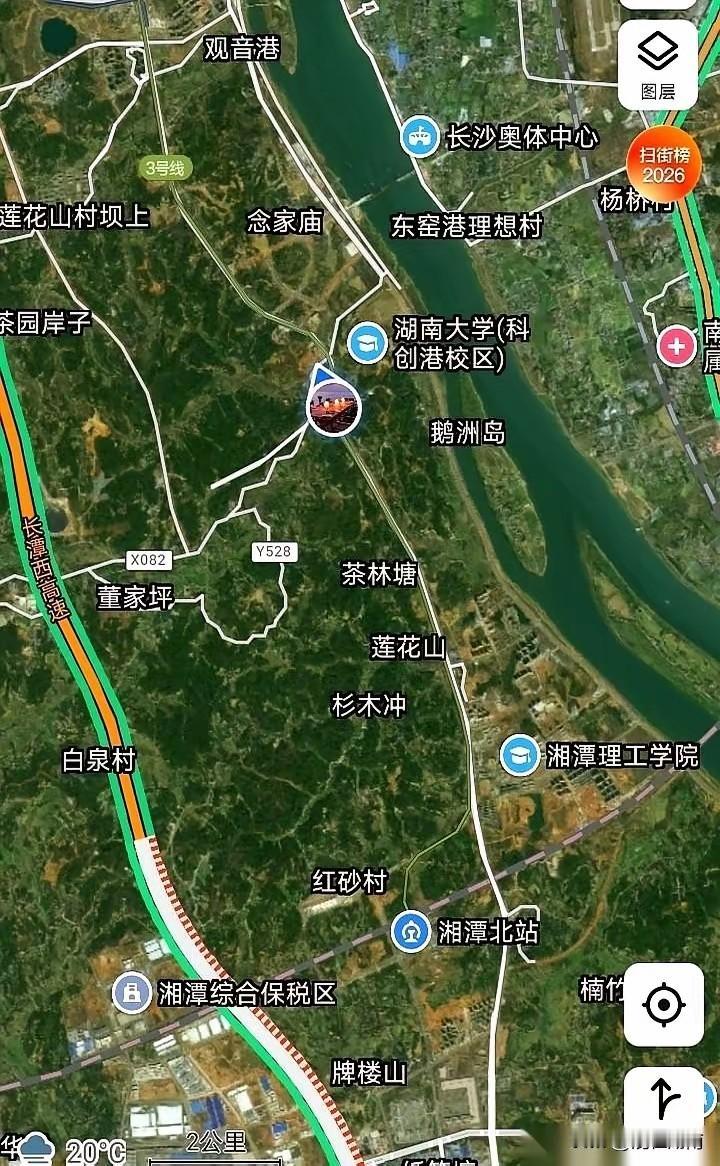 长株潭未来5到10年最有潜力的片区！
根据规划，从湘潭九华到长沙大王山湘江科学城