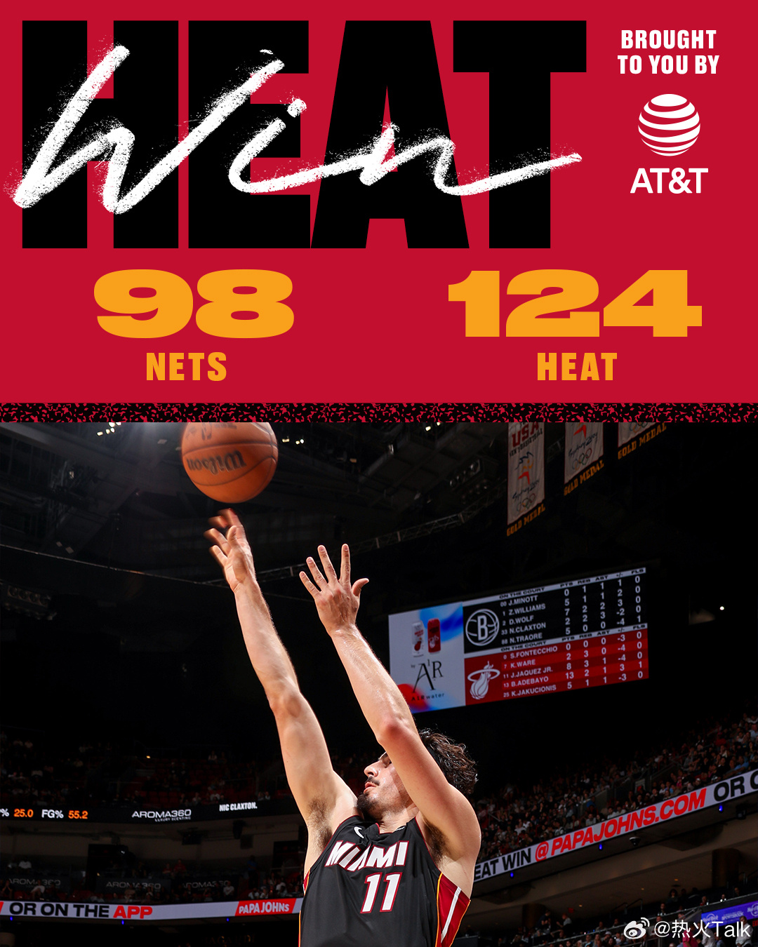 HEAT WIN一场大胜篮网vs热火
