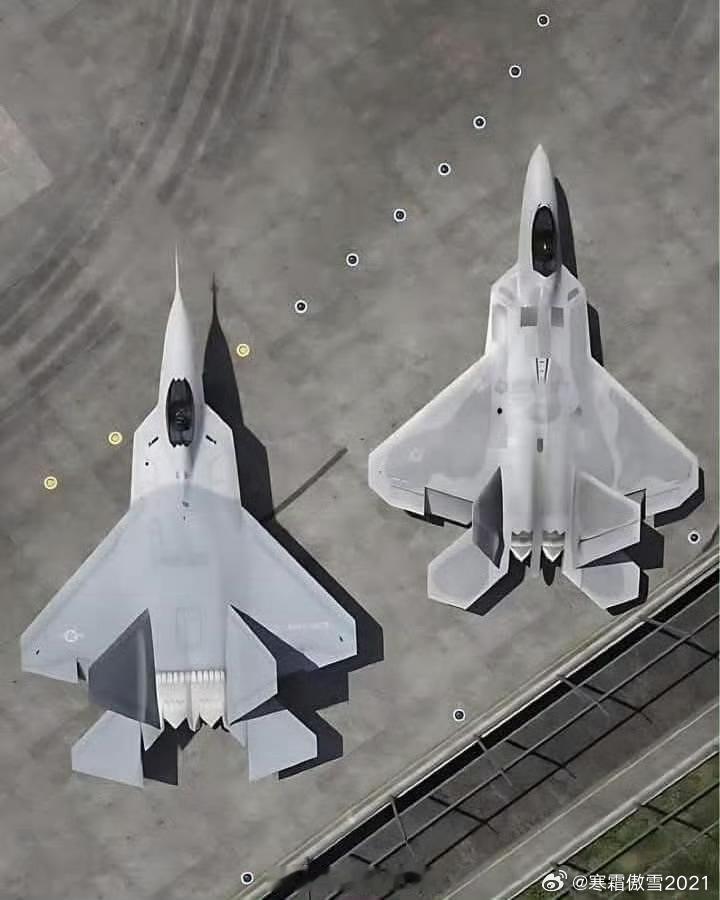 每天认识一件兵器 关于KAAN气动到底像谁的问题➡️俯视图（图1图源QWERTY