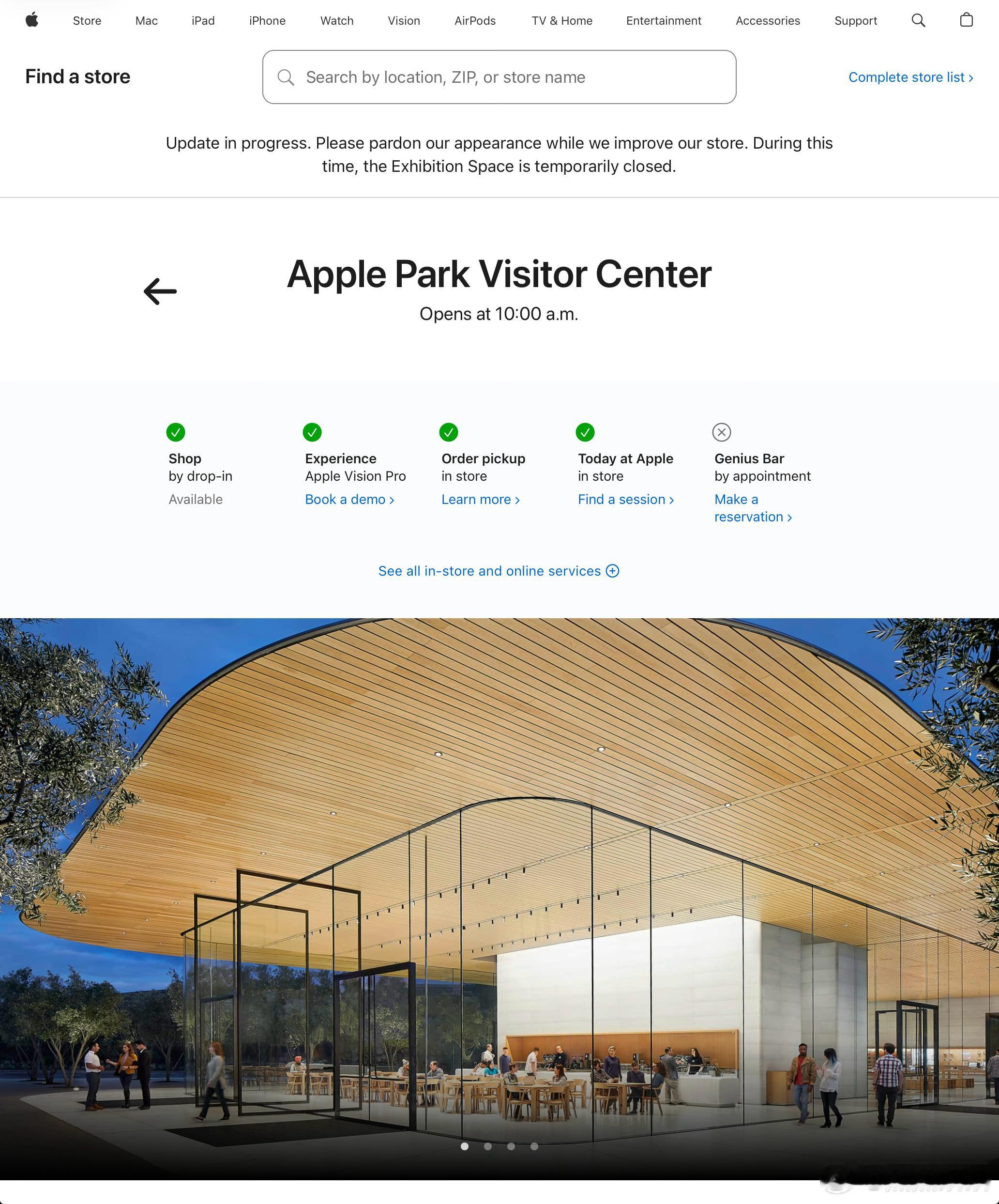 根据Apple官网最新发布的公告，位于加利福尼亚州库比蒂诺的Apple Park