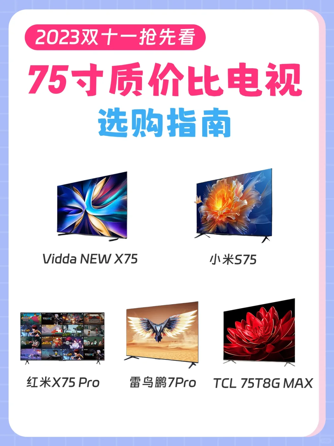 🔥75寸质价比电视谁更值得买？一篇看懂~