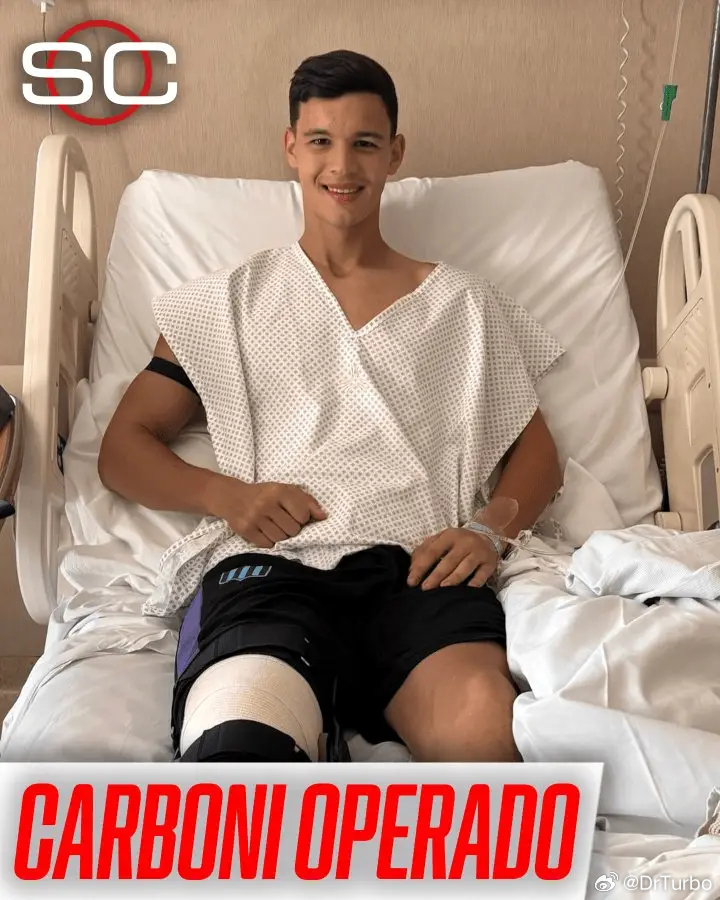 官方：卡尔博尼完成了手术 将开始个人的康复训练ac米兰1比0国际米兰意甲热点现场