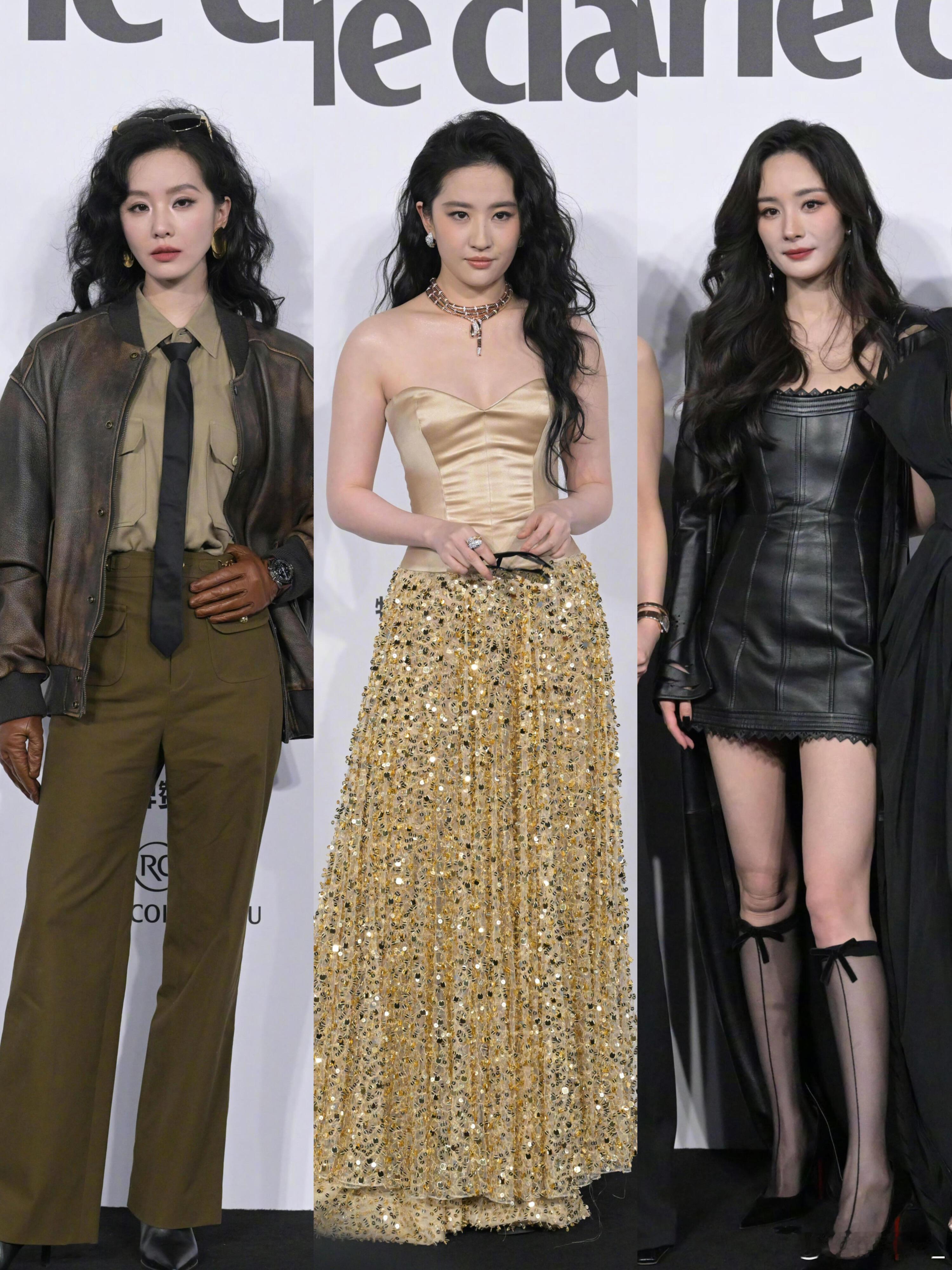 38位女明星嘉人红毯造型生图。依次为：刘诗诗、刘亦菲、杨幂、钟楚曦、宋佳、辛芷蕾