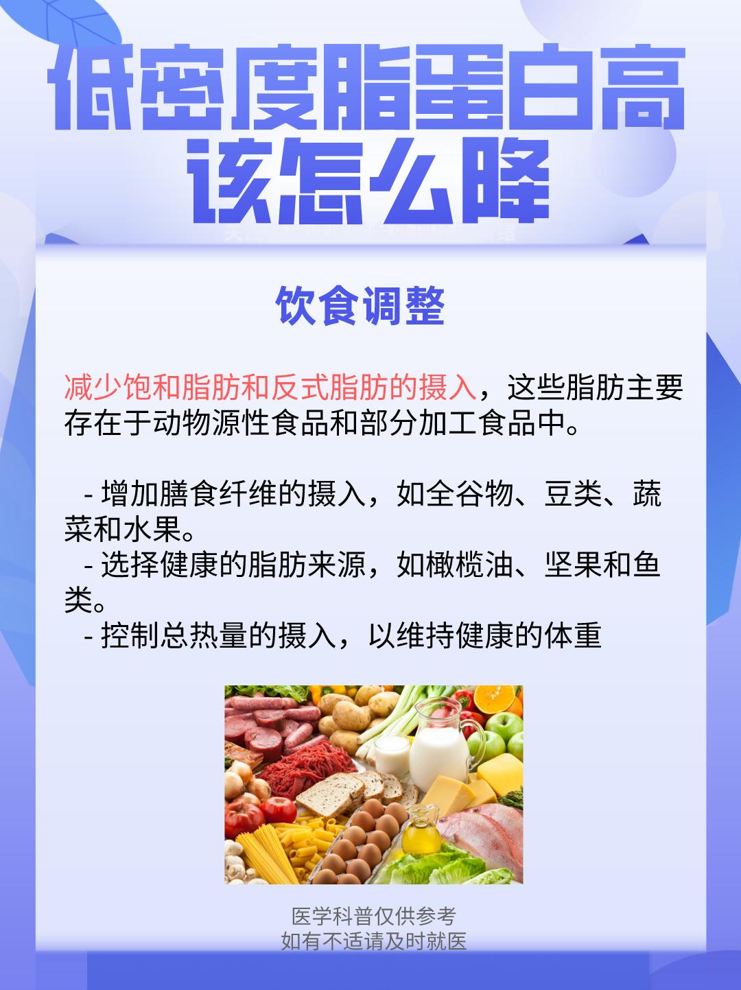 低密度脂蛋白胆固醇高该怎么降?。