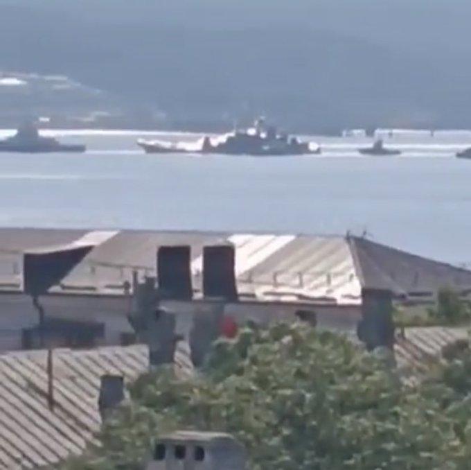 俄罗斯黑海舰队罗普恰级登陆舰“奥列涅戈尔斯基·戈尔尼亚克”号于8月4日被乌克兰神