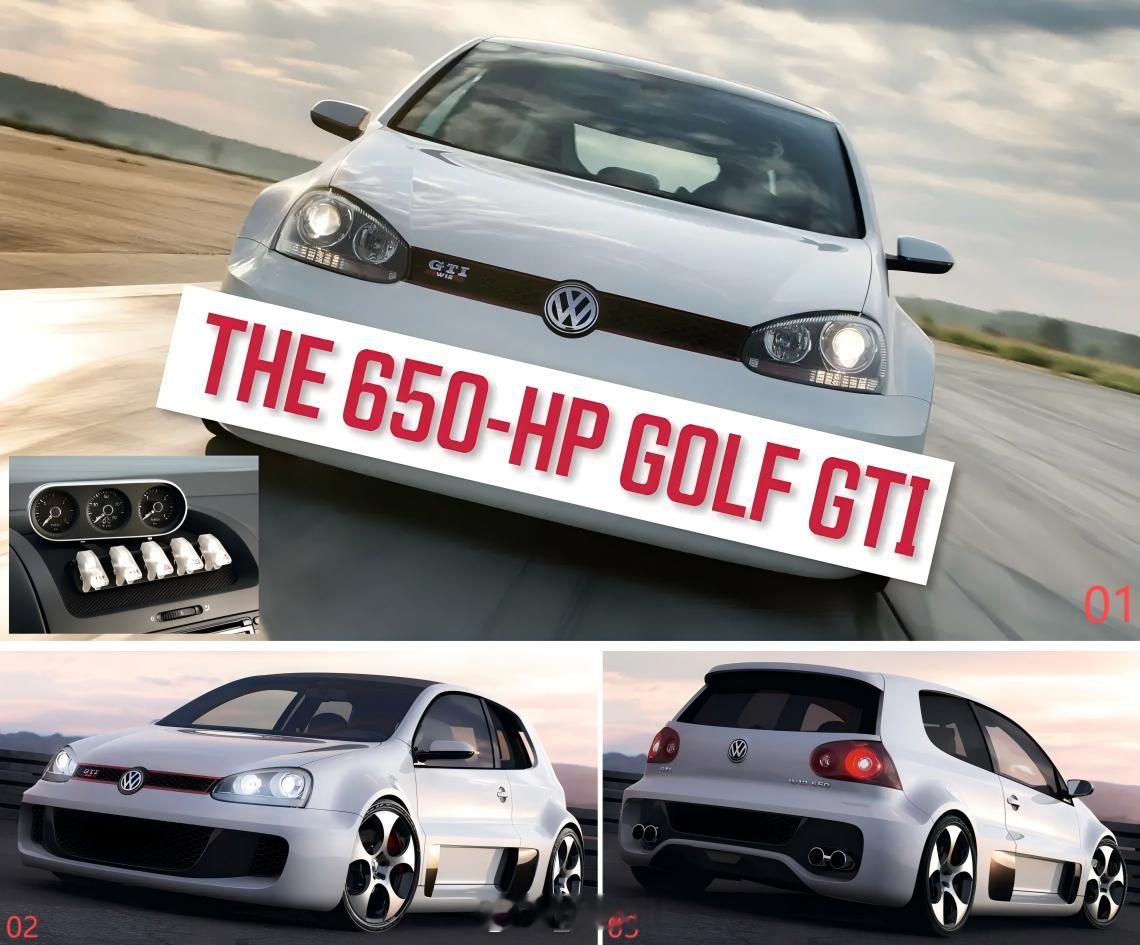 W12大众高尔夫GTI  一台搭载宾利W12发动机的高尔夫GTI，在路上绝对没有