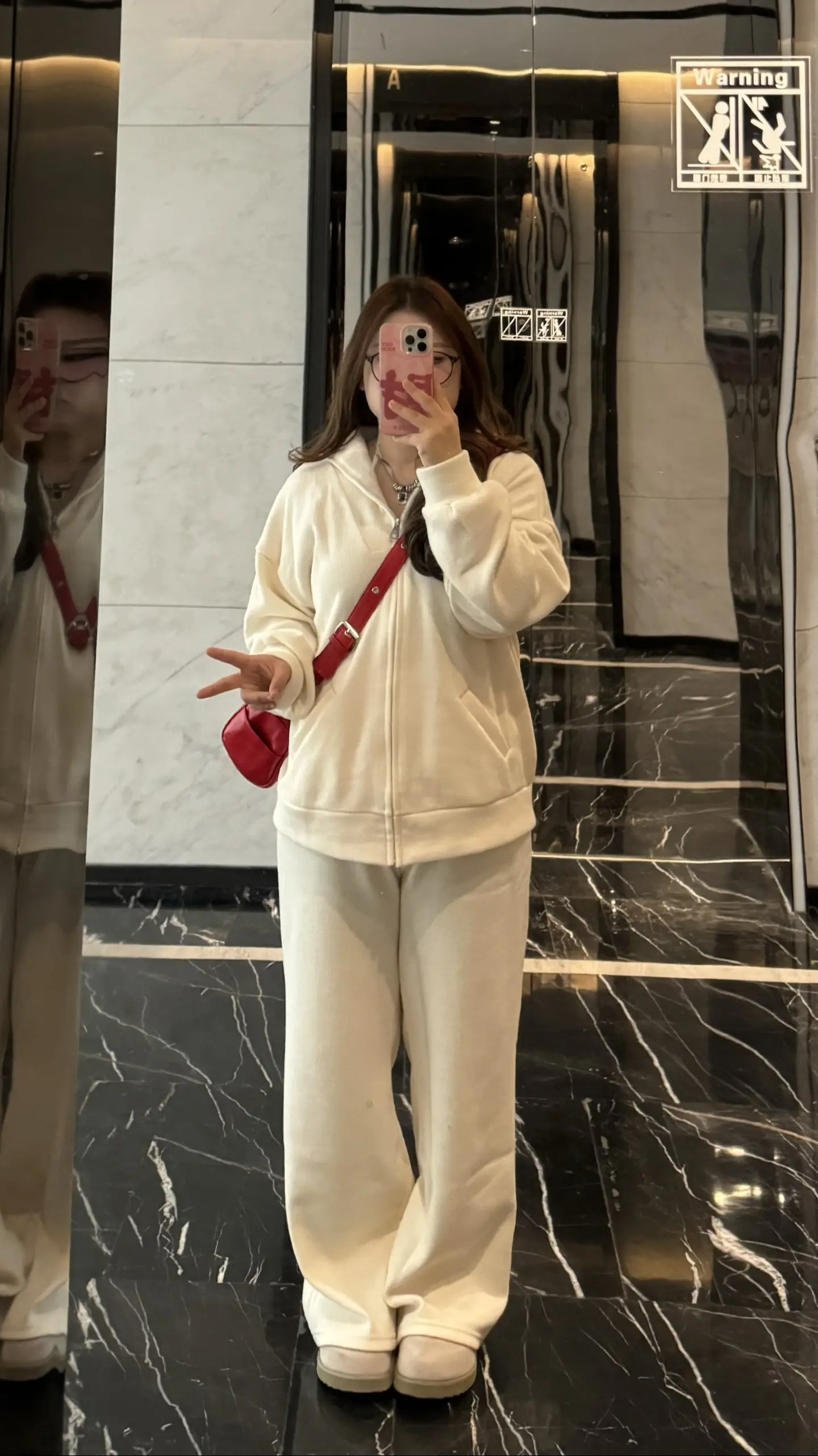 这套版型太好了嘎嘎显瘦！连米白色都好看。