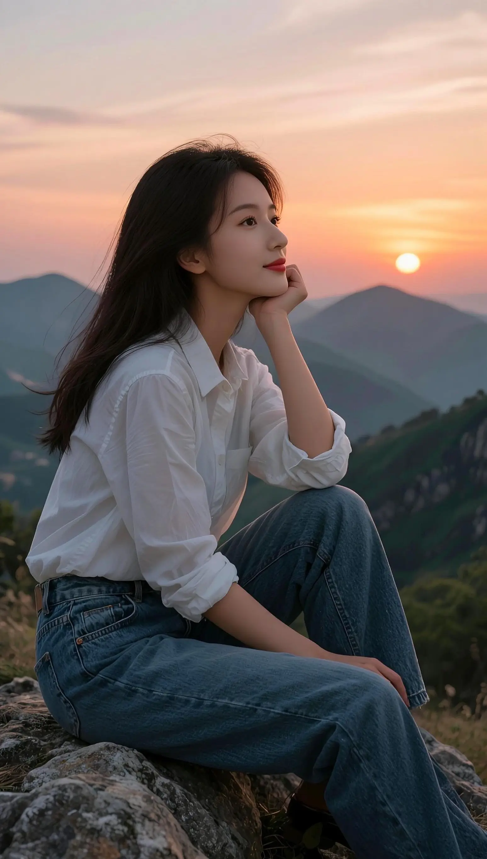 AI落日氛围感写真 随变ai随便玩