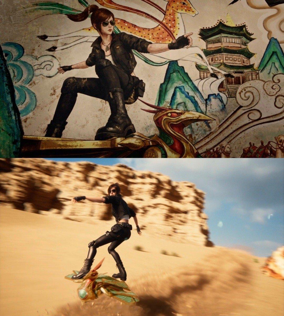 黄旭唱出了敦煌的绝美景色 当黄旭的歌声响起，敦煌便从壁画中走进了现实。鸣沙山的回