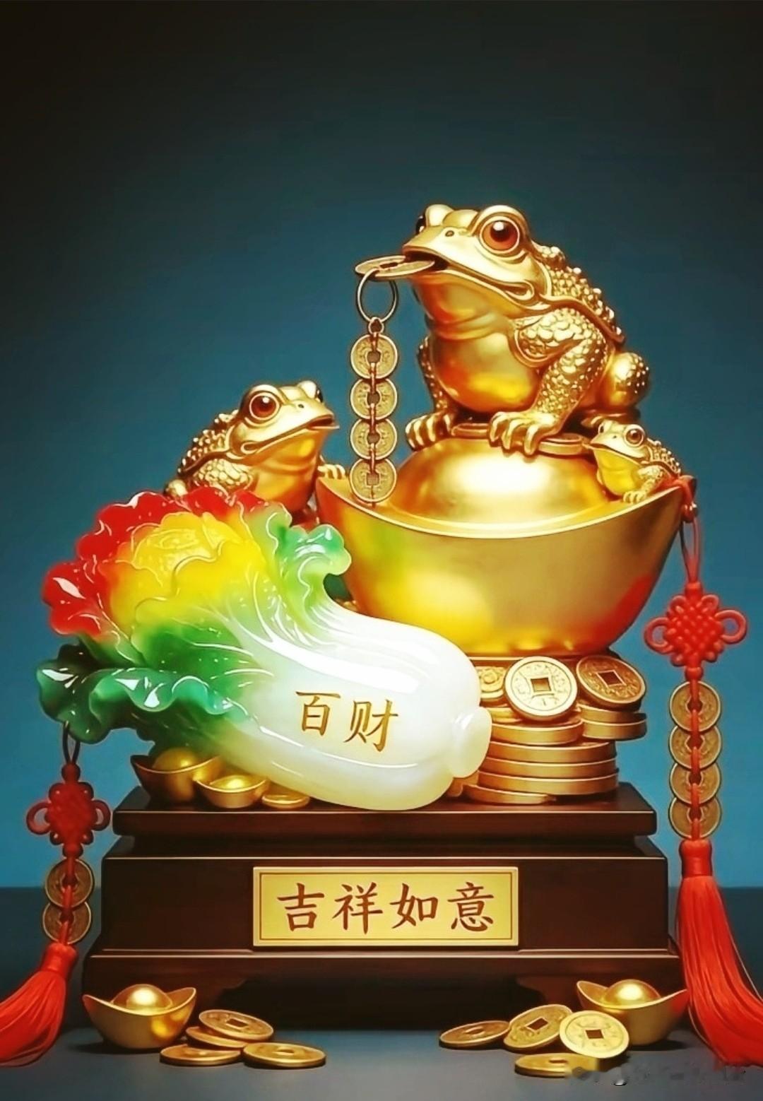 金蟾献宝，日进百财。